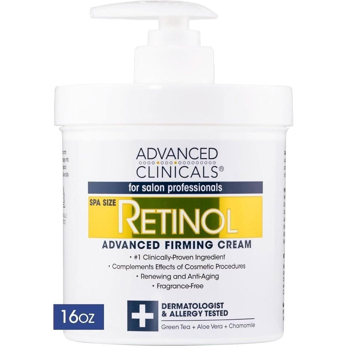 Advanced Clinicals Retinol Advanced Cream 454g
