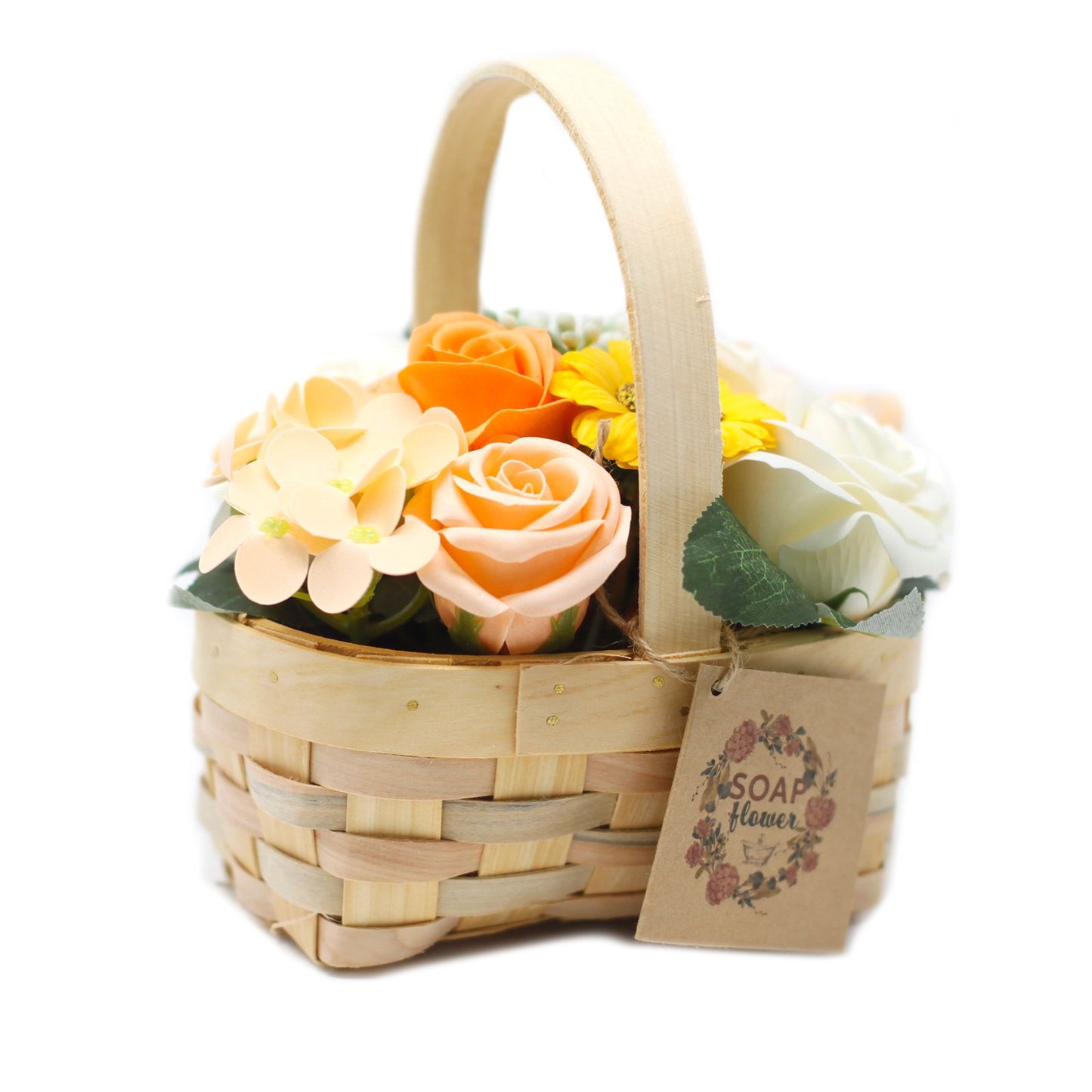 Medium Orange Bouquet in Wicker Basket Soap Bar | Vegan, Handmade in UK product image