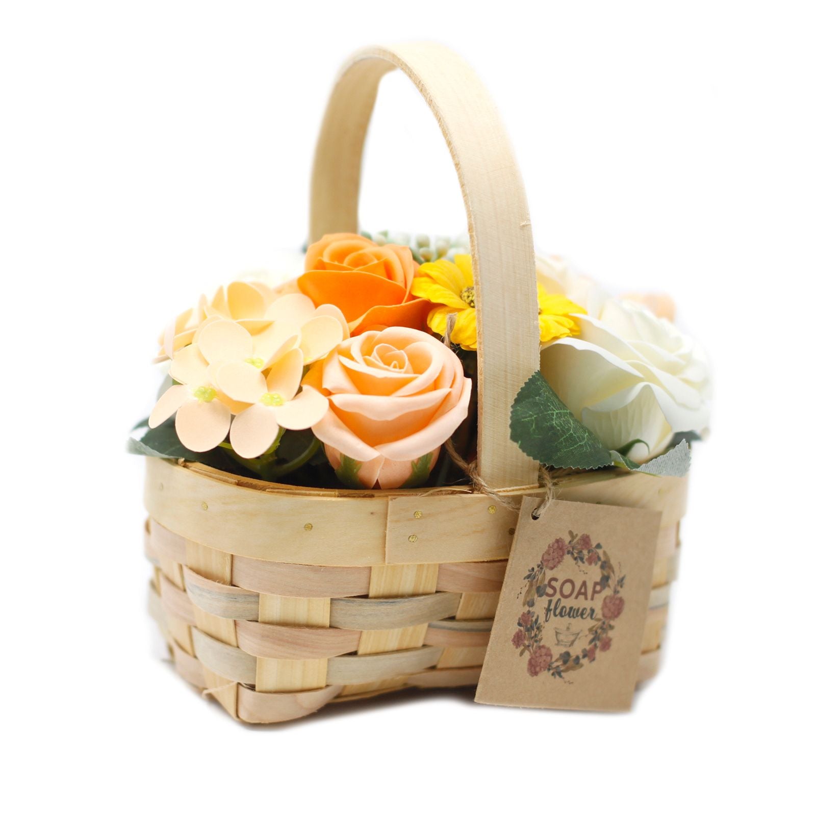 Medium Orange Bouquet in Wicker Basket Soap Bar | Vegan, Handmade in UK product image