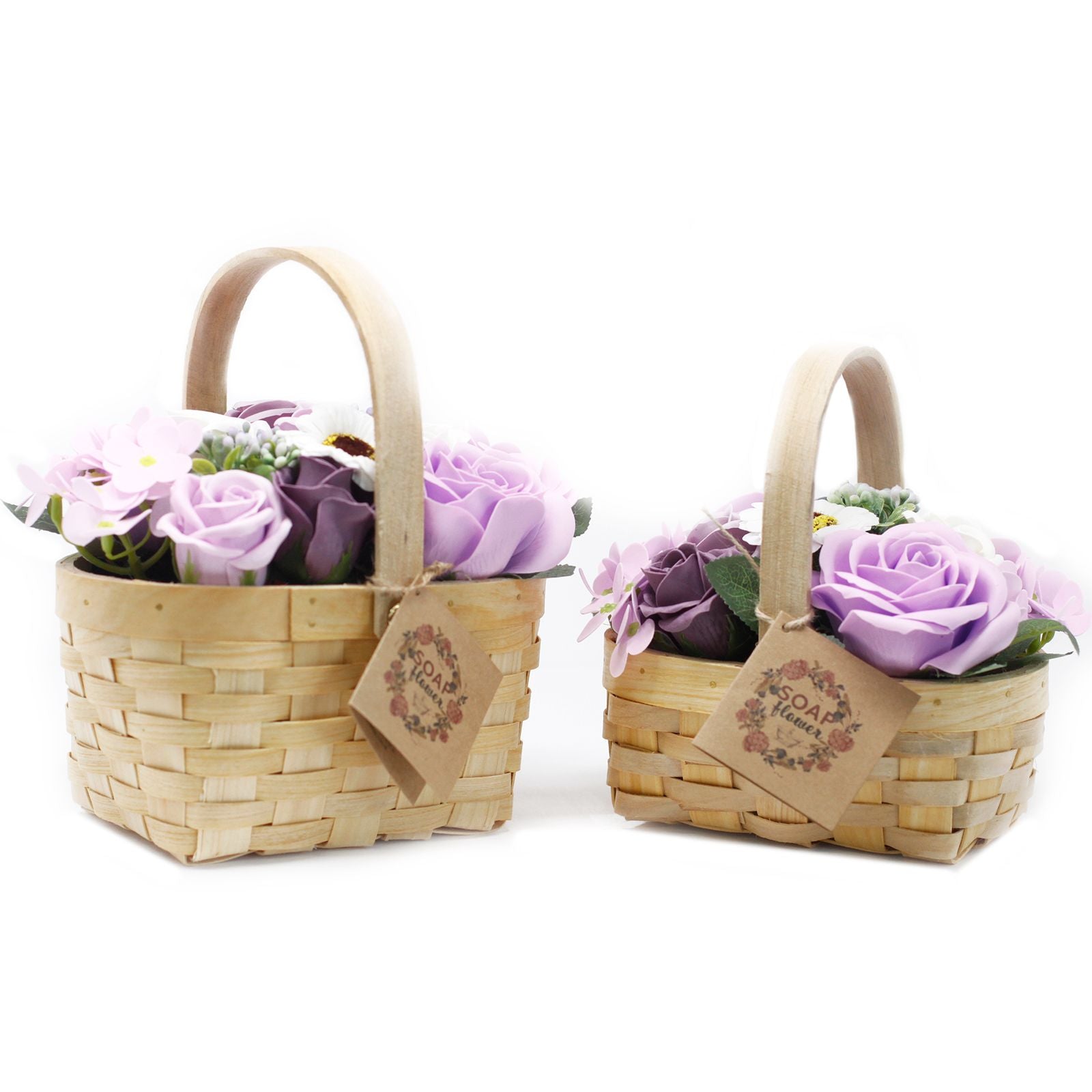 Large Lilac Bouquet in Wicker Basket Soap Bar | Vegan, Handmade in UK product image