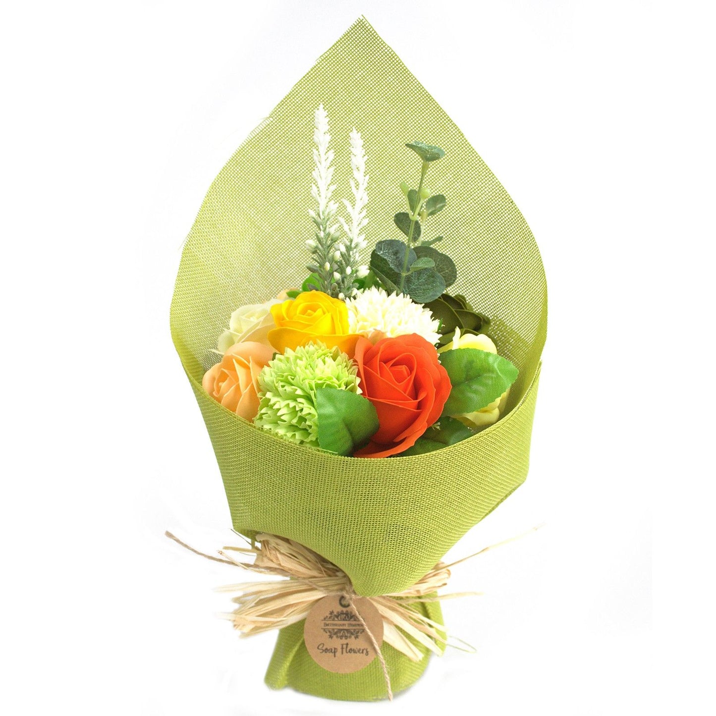 Green& Yellow Standing Flower Bouquet - Special Soap Bar | Vegan, Handmade in UK product image
