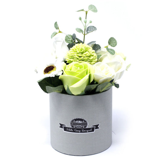 Bouquet Petite Gift Pot - Pastel Greens Soap Bar | Vegan, Handmade in UK product image