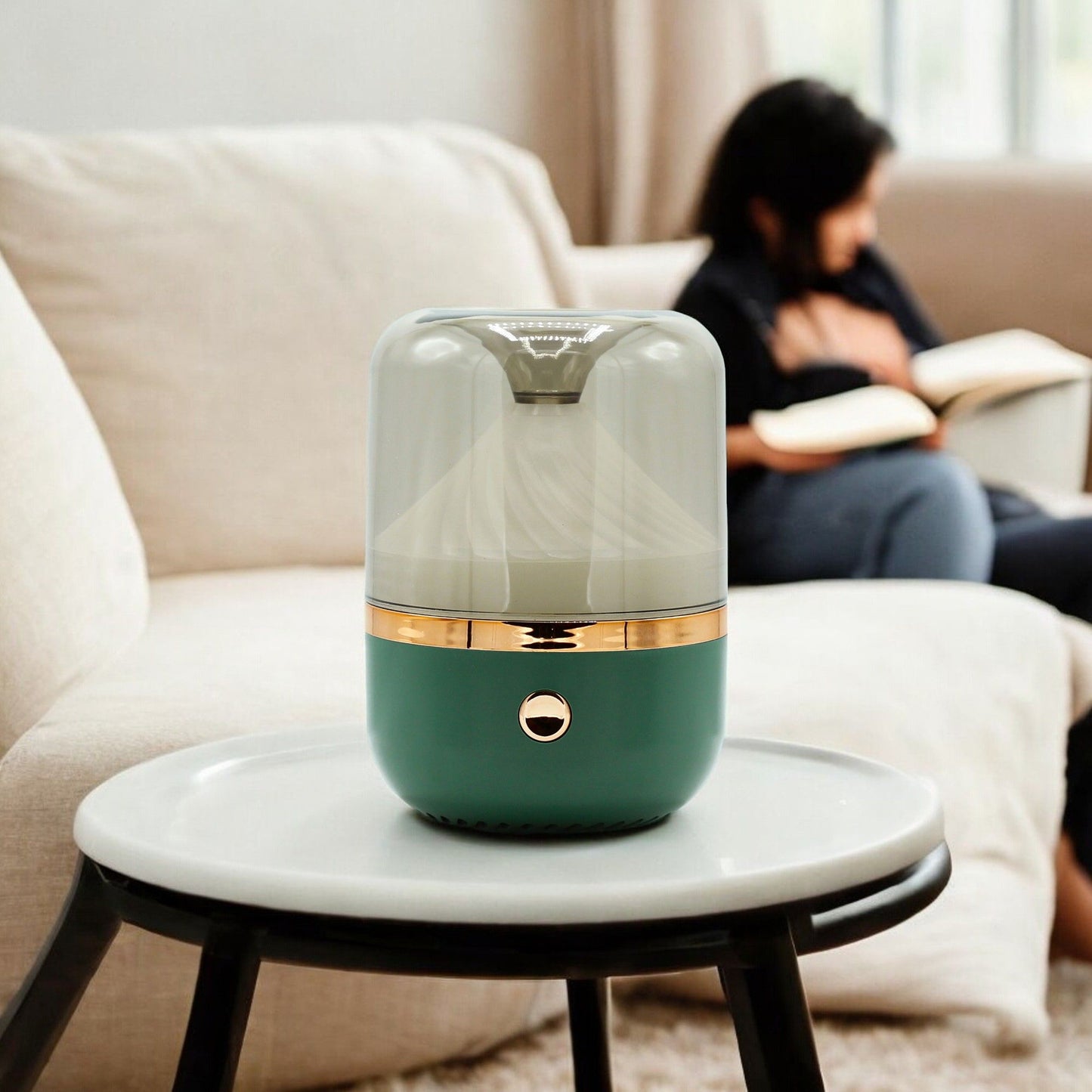 Ultrasonic Aroma Diffuser | Urban Aroma Diffuser Green & Bronze - USB - Colour Change – USB, Colour‑Change Light