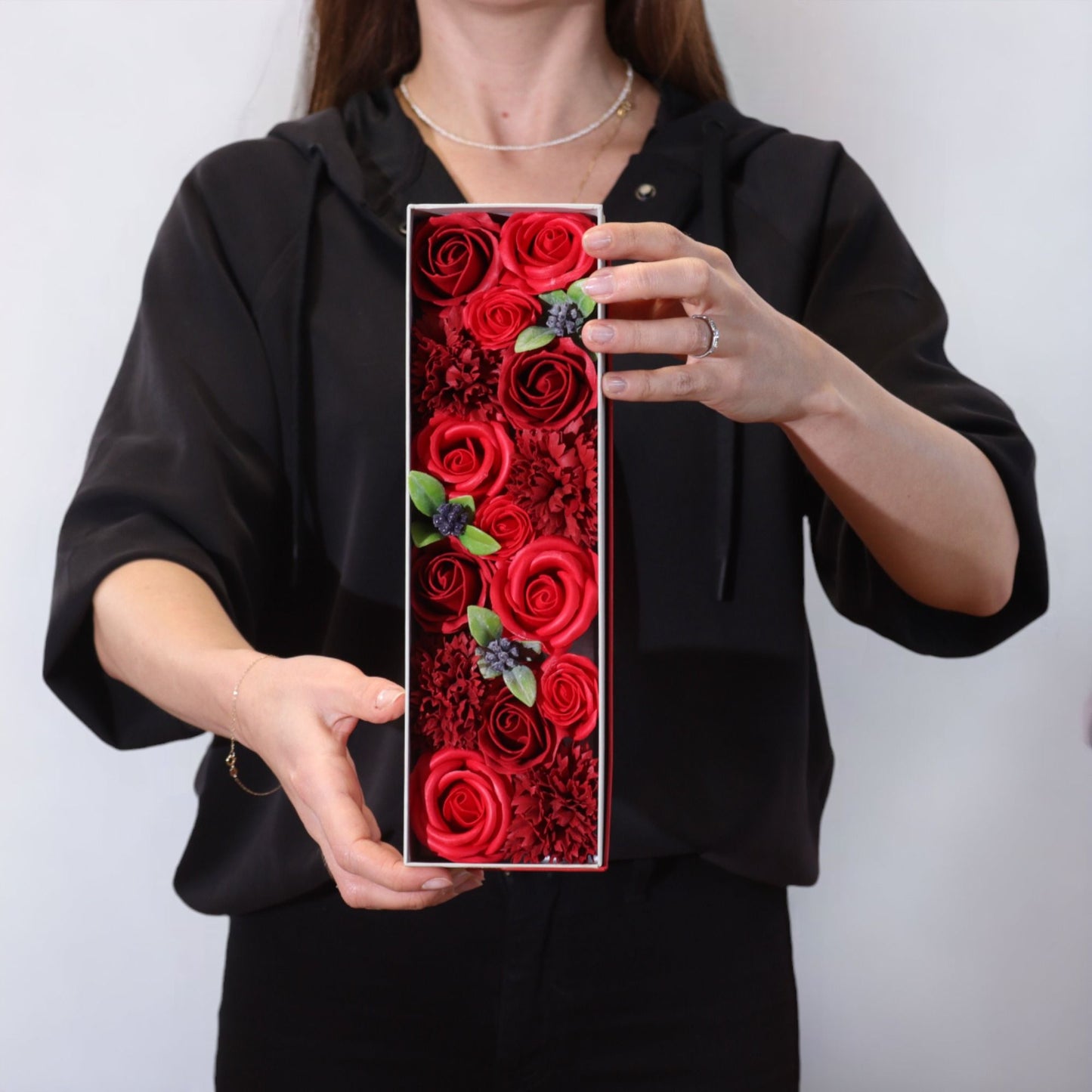 Long Box - Classic Red Roses Soap Bar | Vegan, Handmade in UK product image