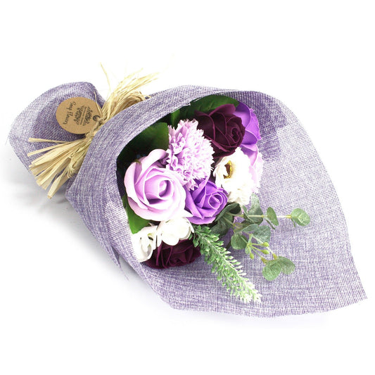 Purple Standing Flower Bouquet - Special Soap Bar | Vegan, Handmade in UK product image