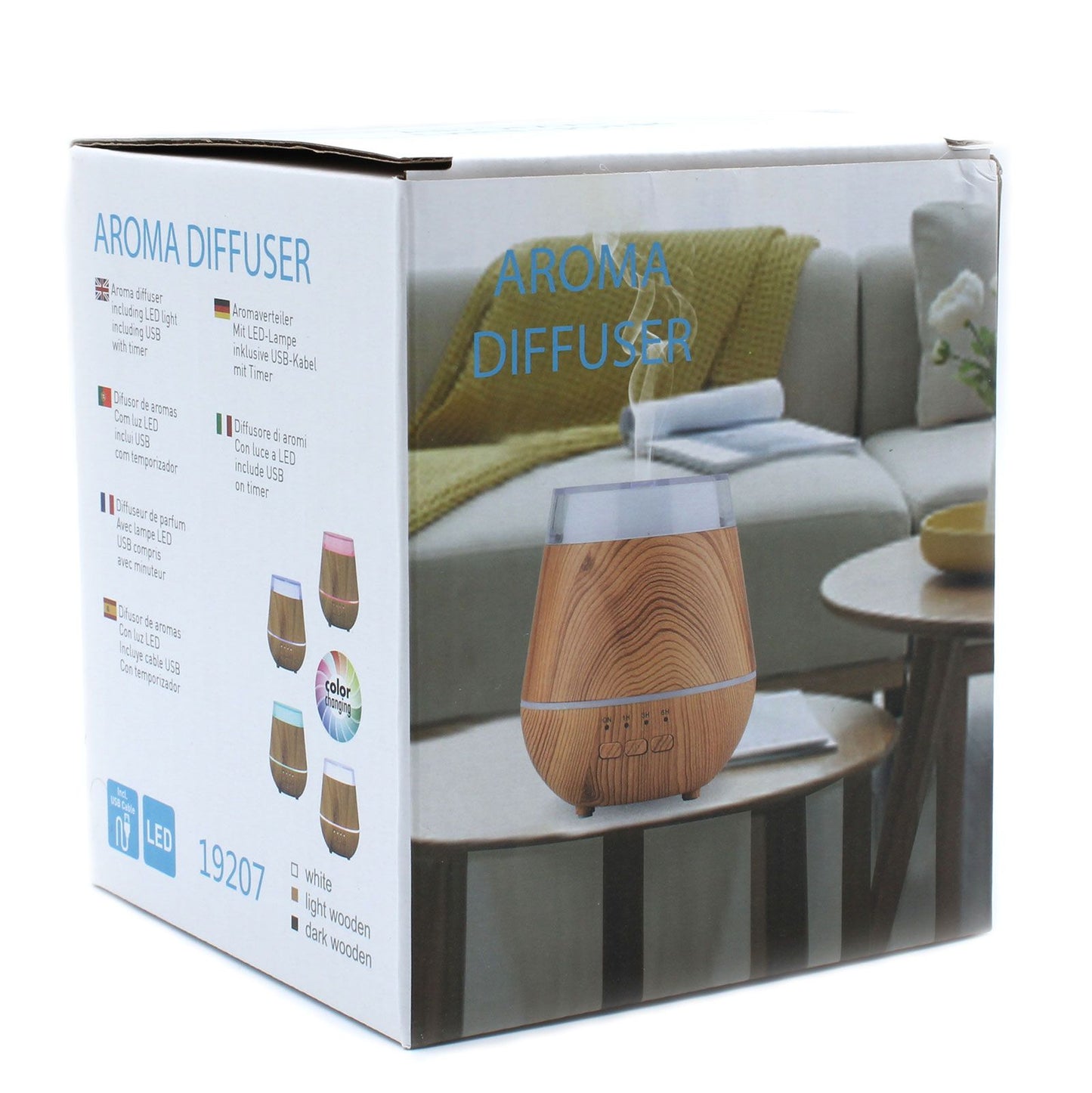 Ultrasonic Aroma Diffuser | Helsinki Atomiser - USB - Colour Change - Timer – USB, Colour‑Change Light, Timer