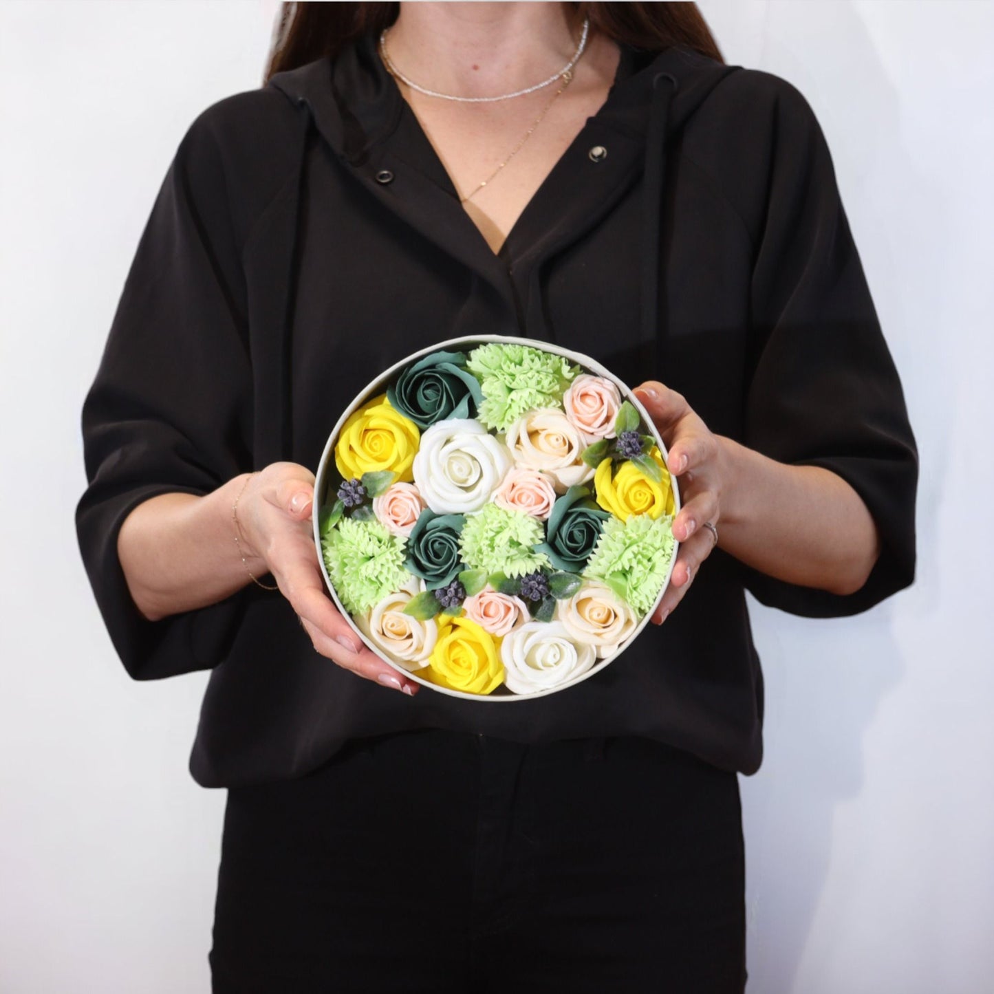 Round Box - Spring Celibrations - Yellow & Greens Soap Bar | Vegan, Handmade in UK product image