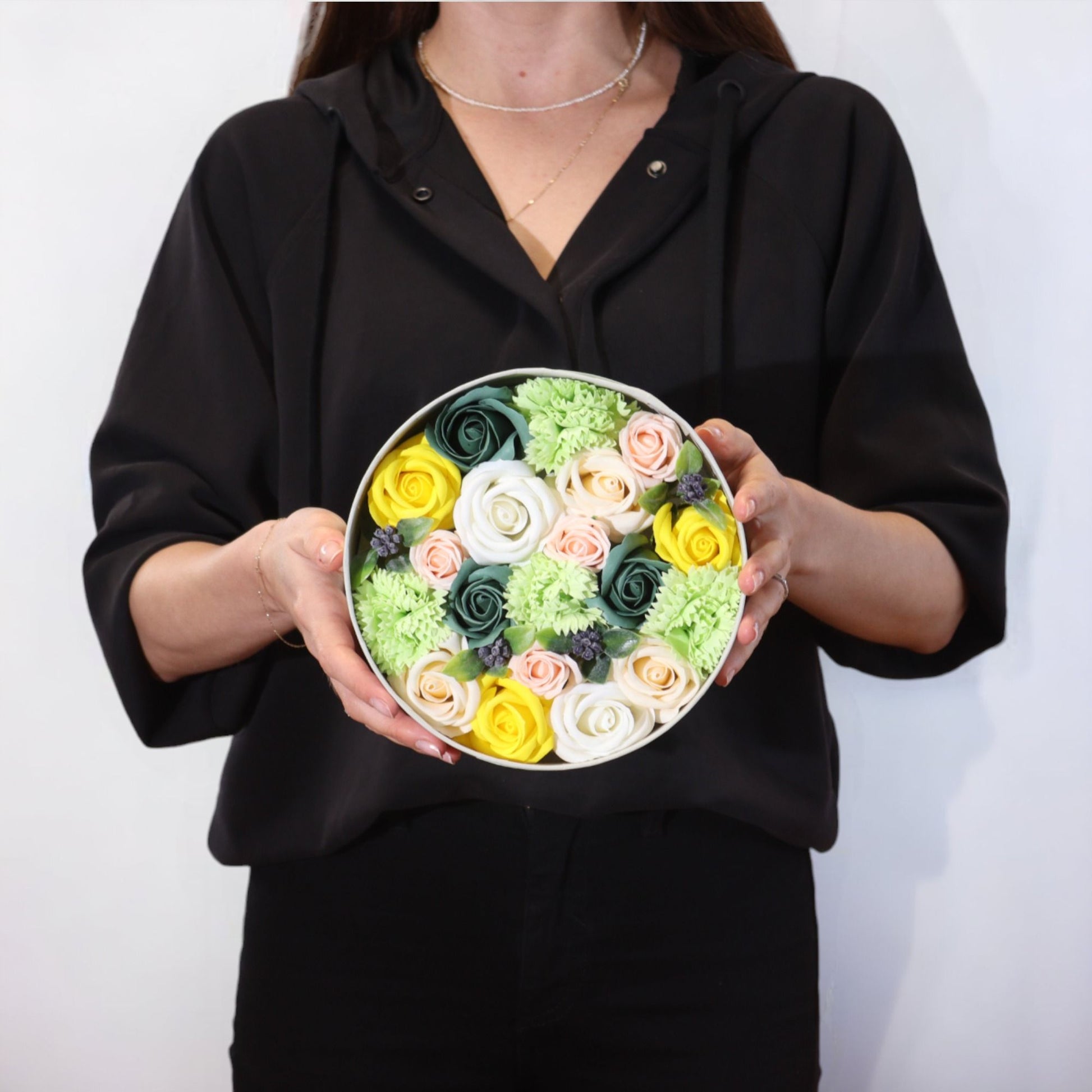 Round Box - Spring Celibrations - Yellow & Greens Soap Bar | Vegan, Handmade in UK product image