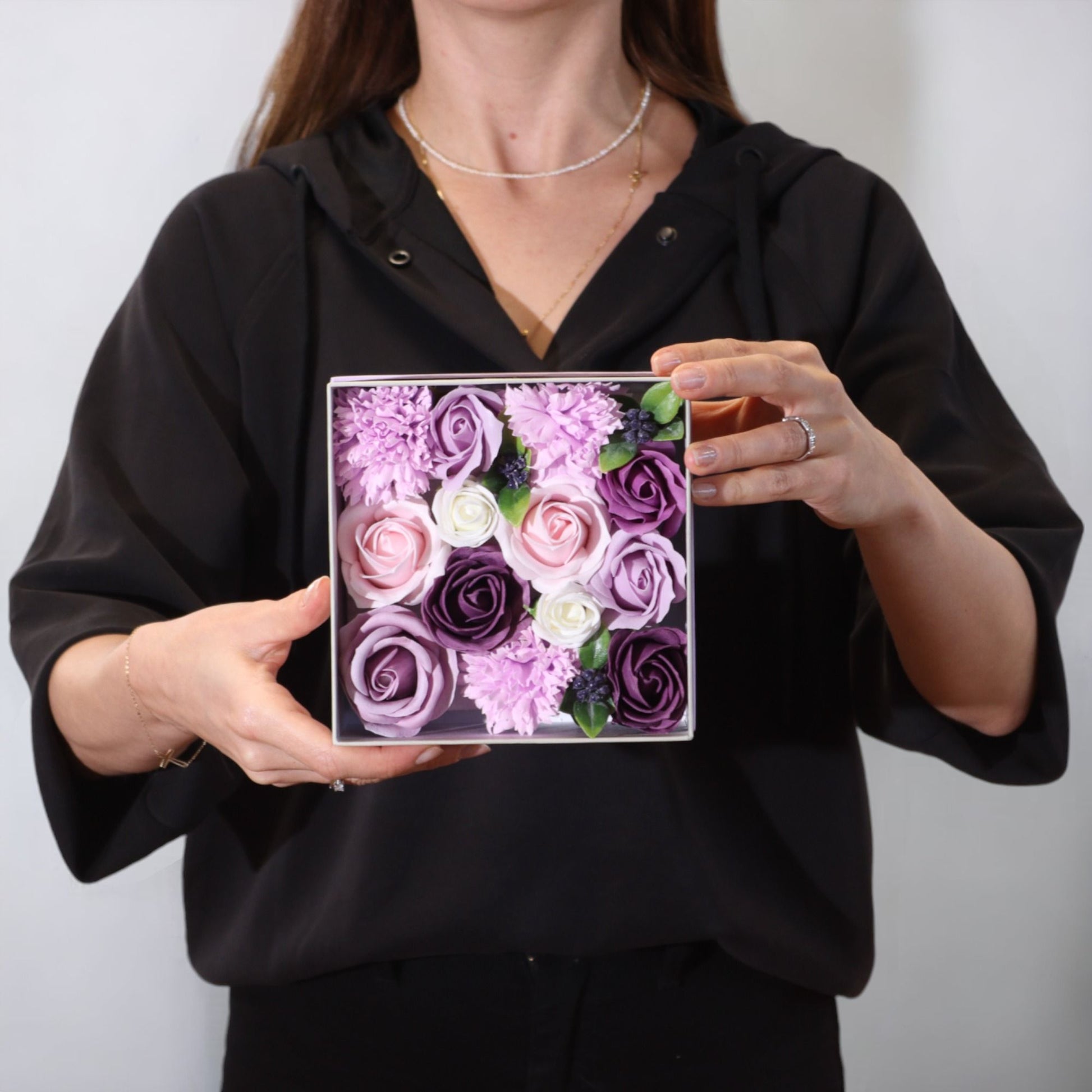 Square Box - Lavender Rose & Carnation Soap Bar | Vegan, Handmade in UK product image