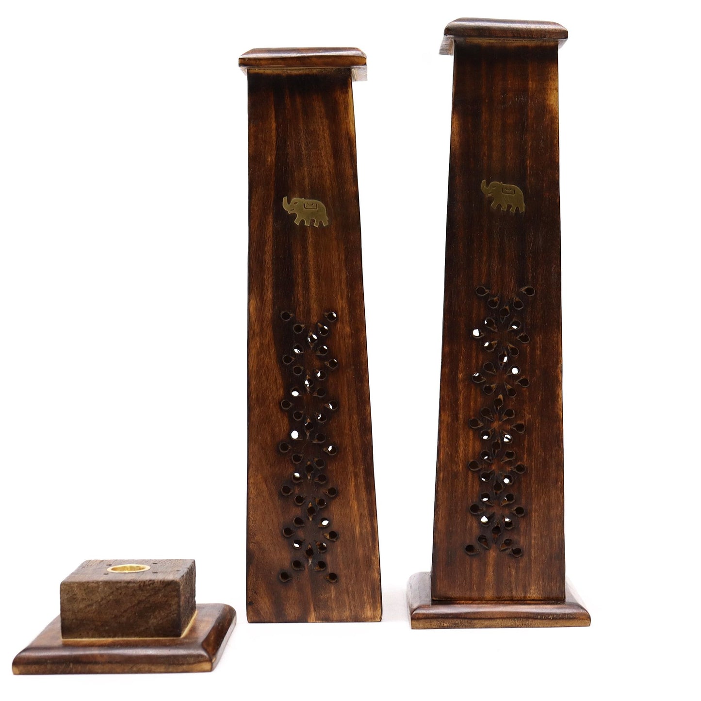 Mango Wood Incense Holder – Tower | Mango Wood, Ash Catcher, Heat-Safe