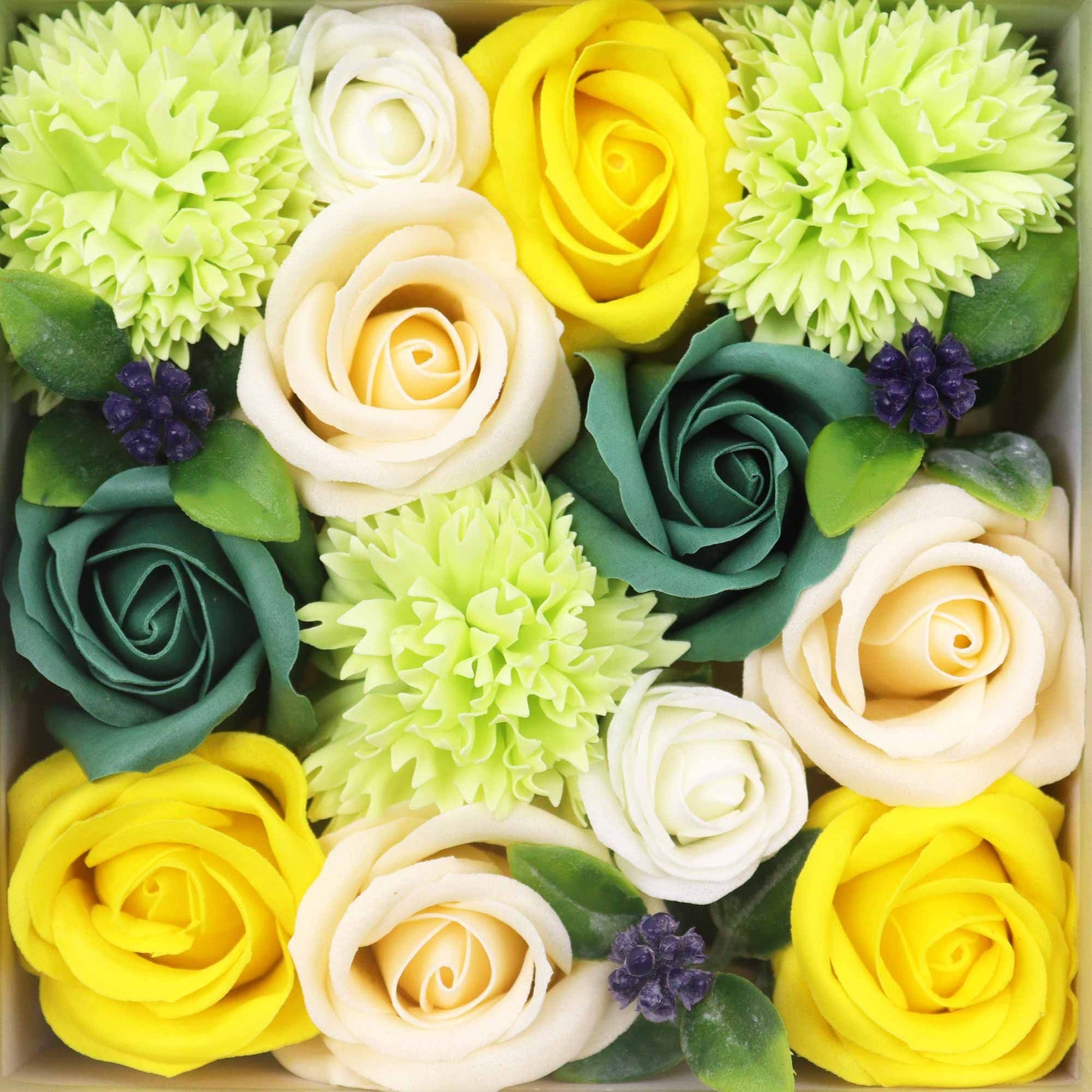 Square Box - Spring Celibrations - Yellow & Greens Soap Bar | Vegan, Handmade in UK product image