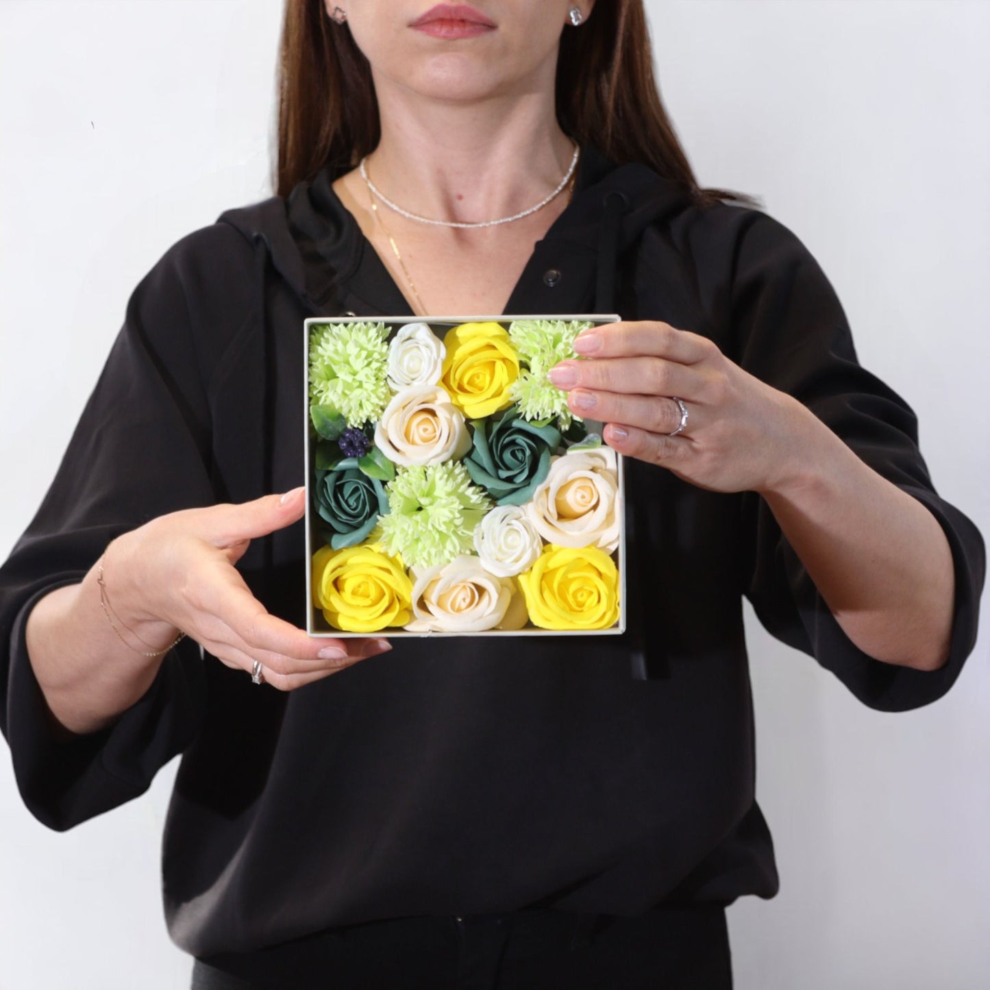 Square Box - Spring Celibrations - Yellow & Greens Soap Bar | Vegan, Handmade in UK product image