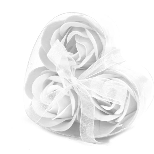Set of 3 Flower Heart Box - White Soap Bar | Vegan, Handmade in UK product image
