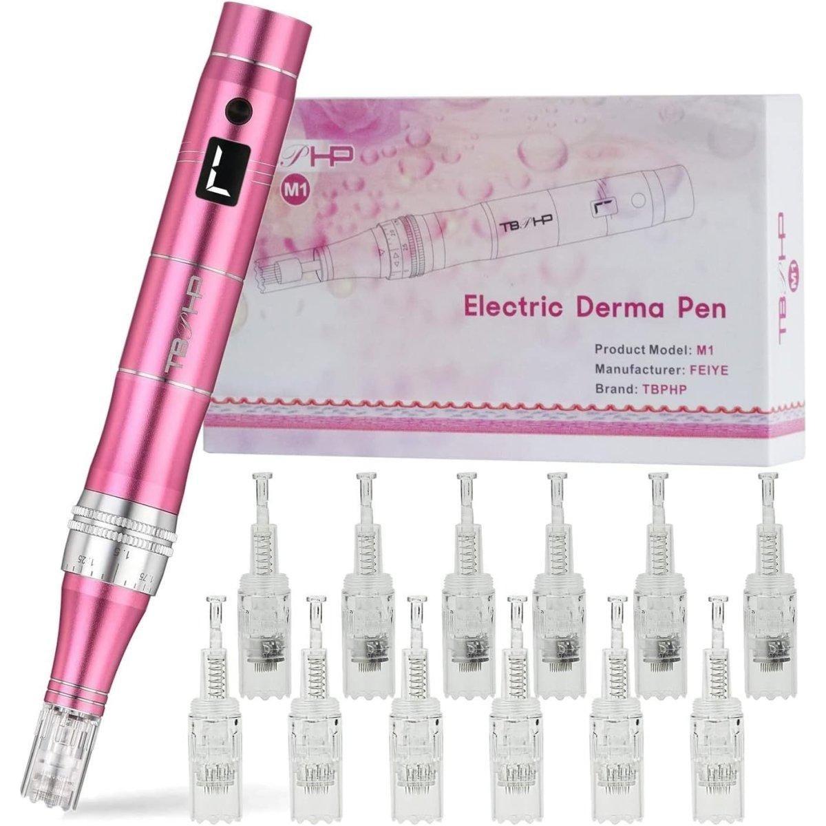 Dermapen TBPHP M1 Electric Wireless Beauty Pen (12 Cartridges) Pink - Glam Global UKDermapen