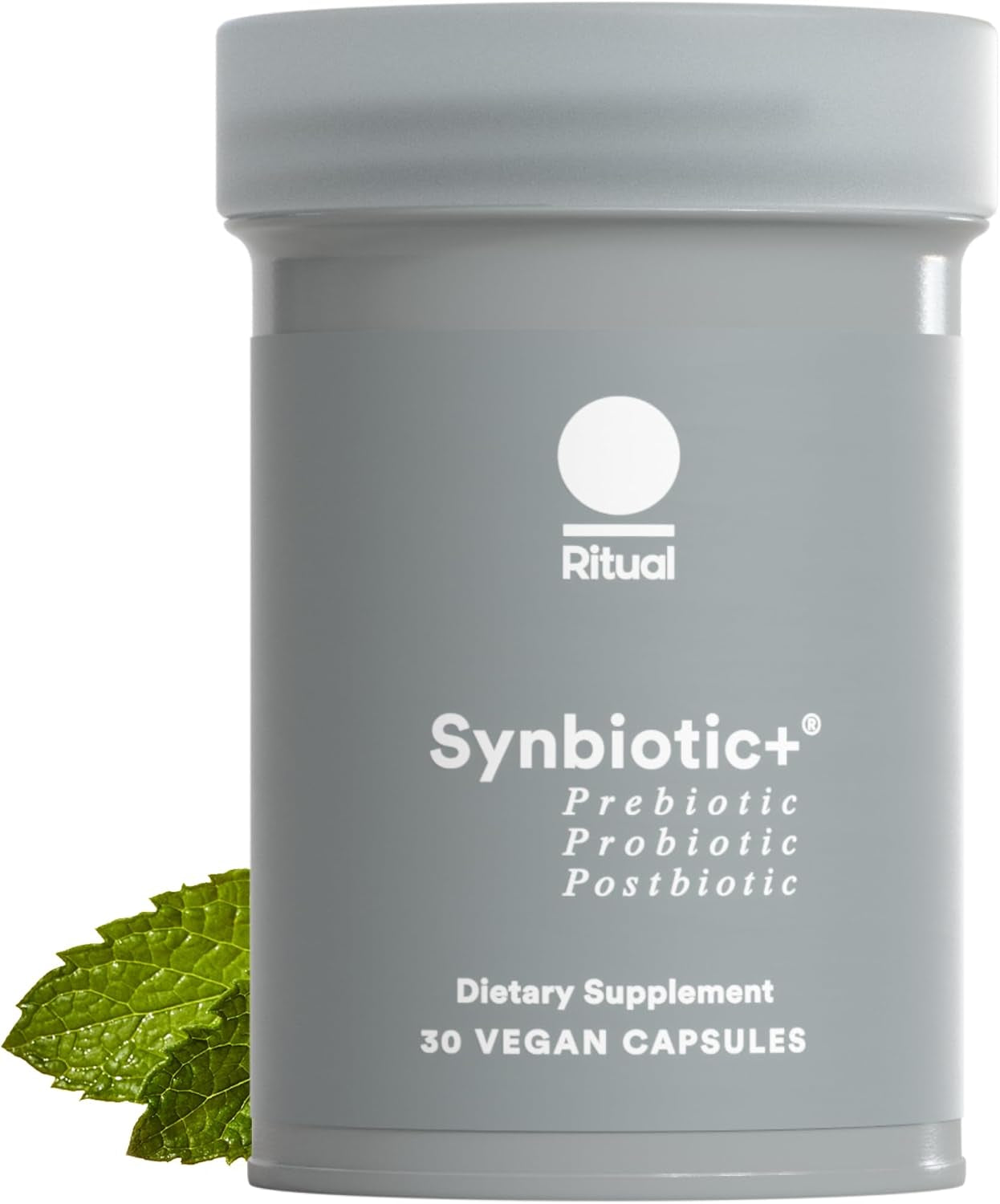 Synbiotic+ Probiotic, Prebiotic, Postbiotic, 3-In-1 Supplement for Gut Health and Digestive Support, Regularity, Bloat, Immune, Vegan Delayed-Released Daily Capsule, Women and Men, 30 Day