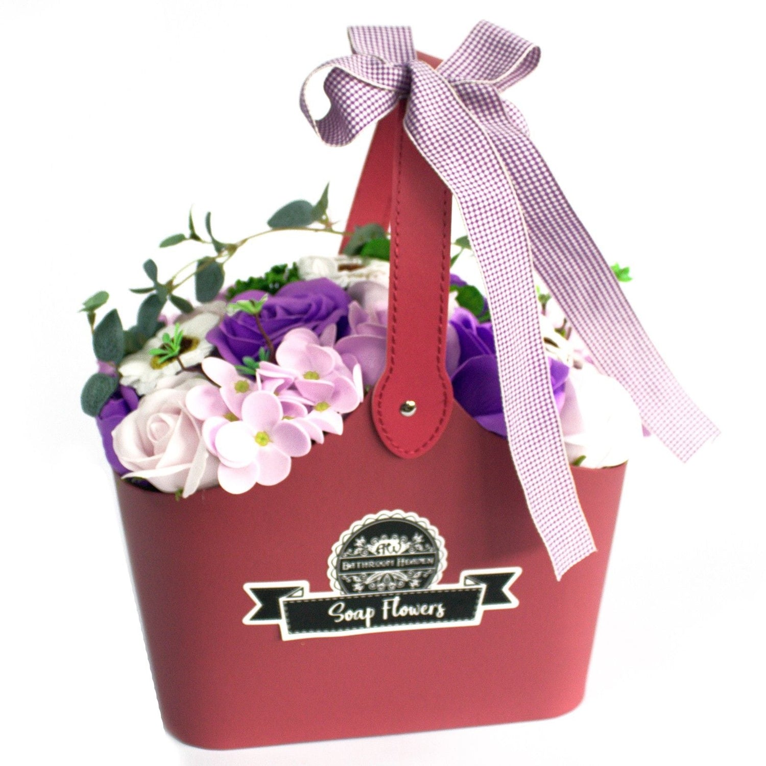 Basket Soap Flower Bouquets — Elegant Display Gifts With Luxurious Bath Petals