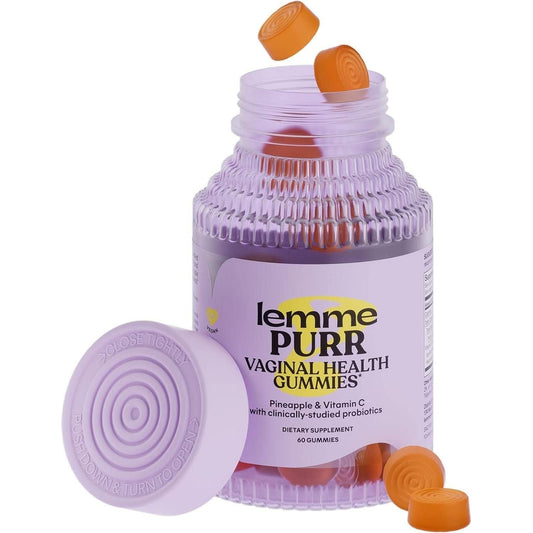Lemme Purr Vaginal Probiotic Gummies for Women - Tasty Pineapple (60 Count) - Glam Global UKLemme