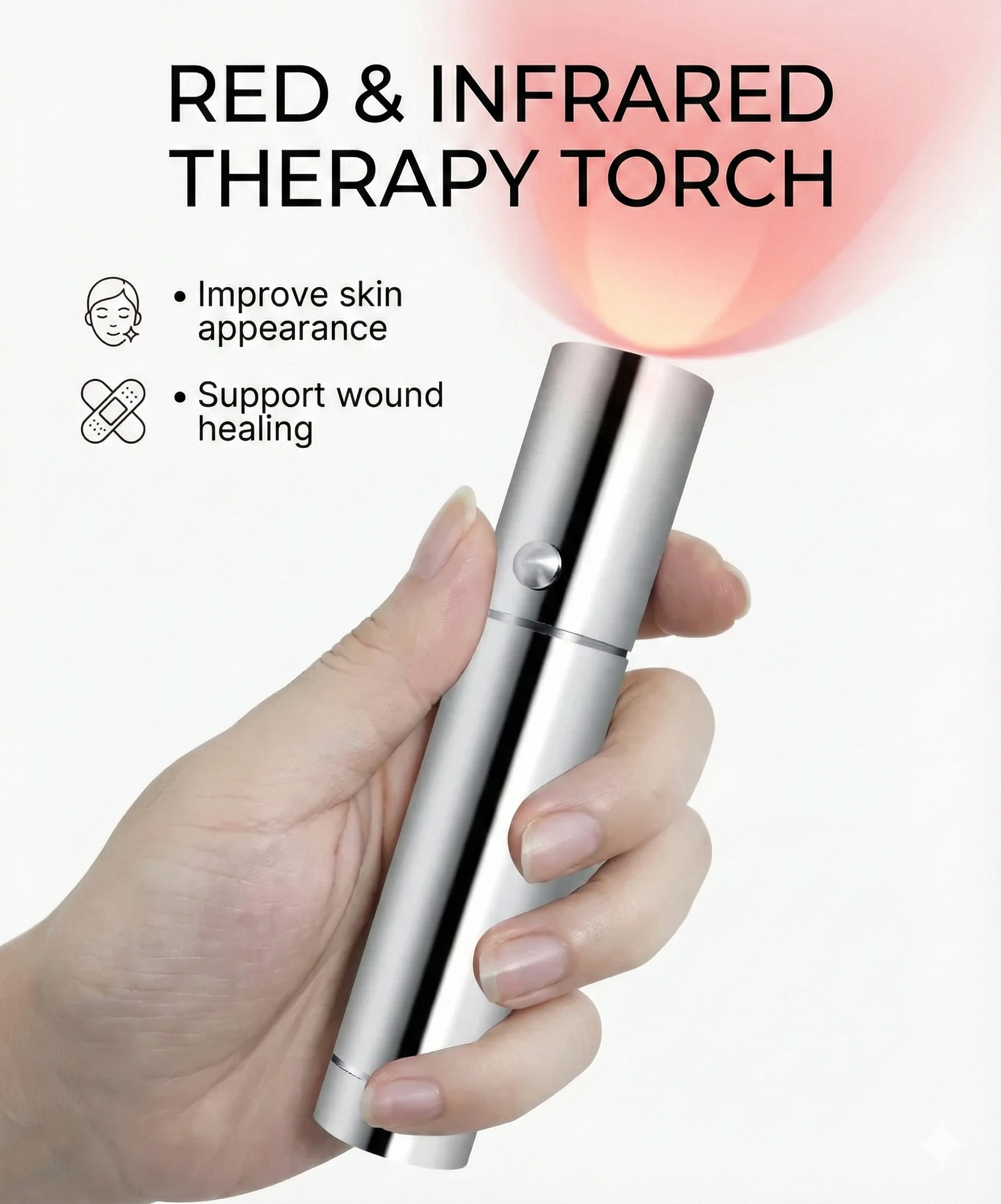 Lumina Pro-Torch 3.0 | Heavy Duty Light Therapy (Stainless Steel)