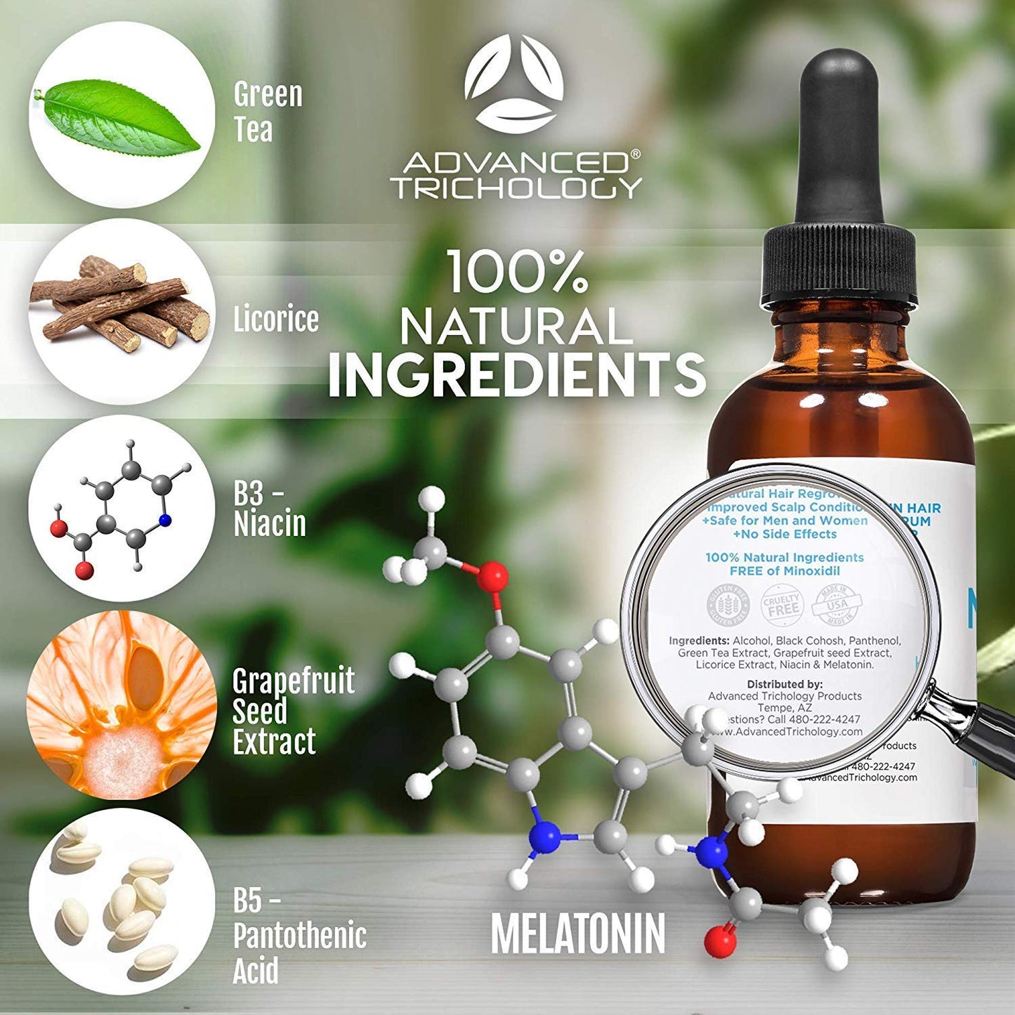 Nutram™ Hair Serum – Dermatologist Tested, Approved* by American Hair Loss Association | Scalp DHT Blocker for Thinning Hair Men and Women, Supported by 20 Years of Experience in Hair Growth Solutions