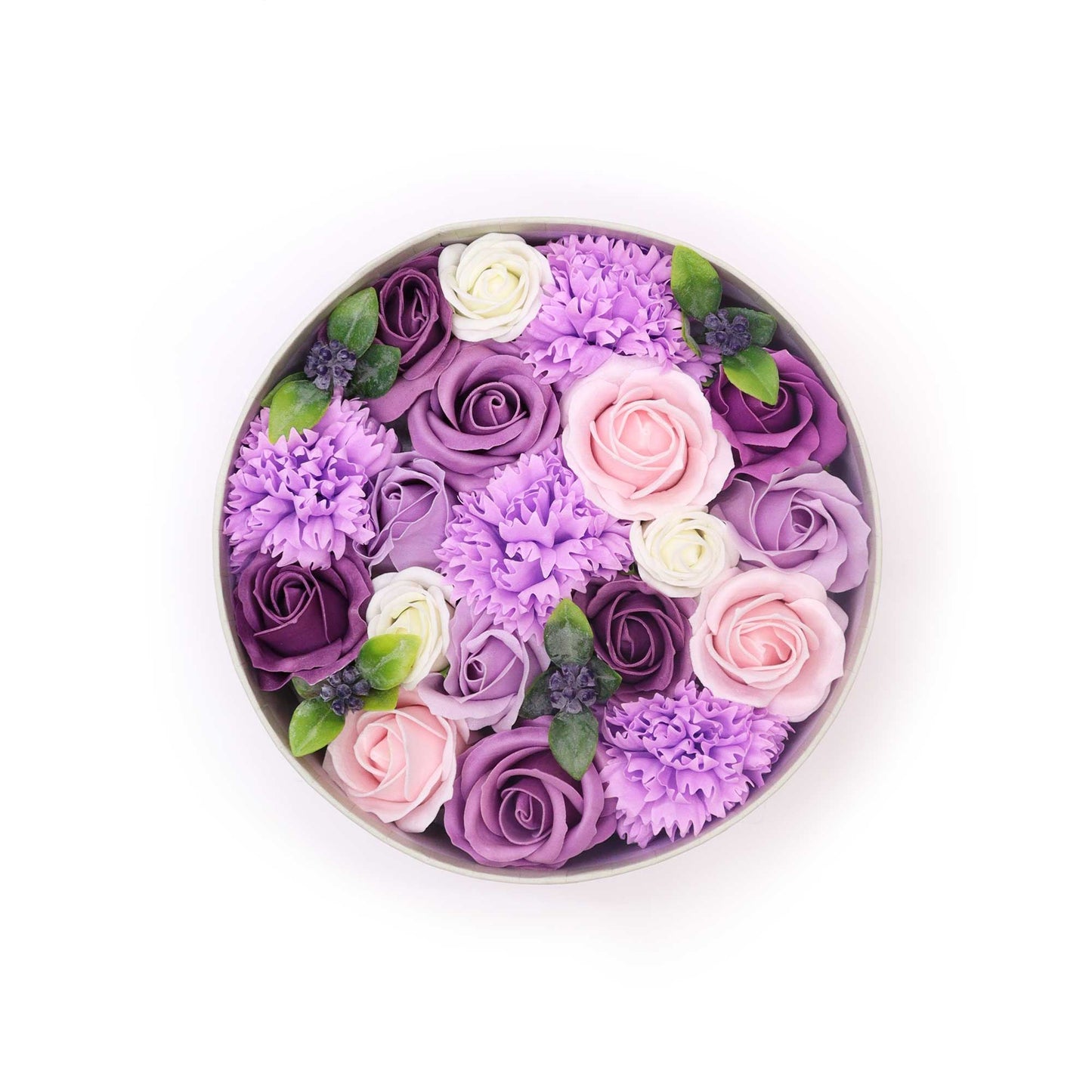 Round Box - Lavender Rose & Carnation Soap Bar | Vegan, Handmade in UK product image