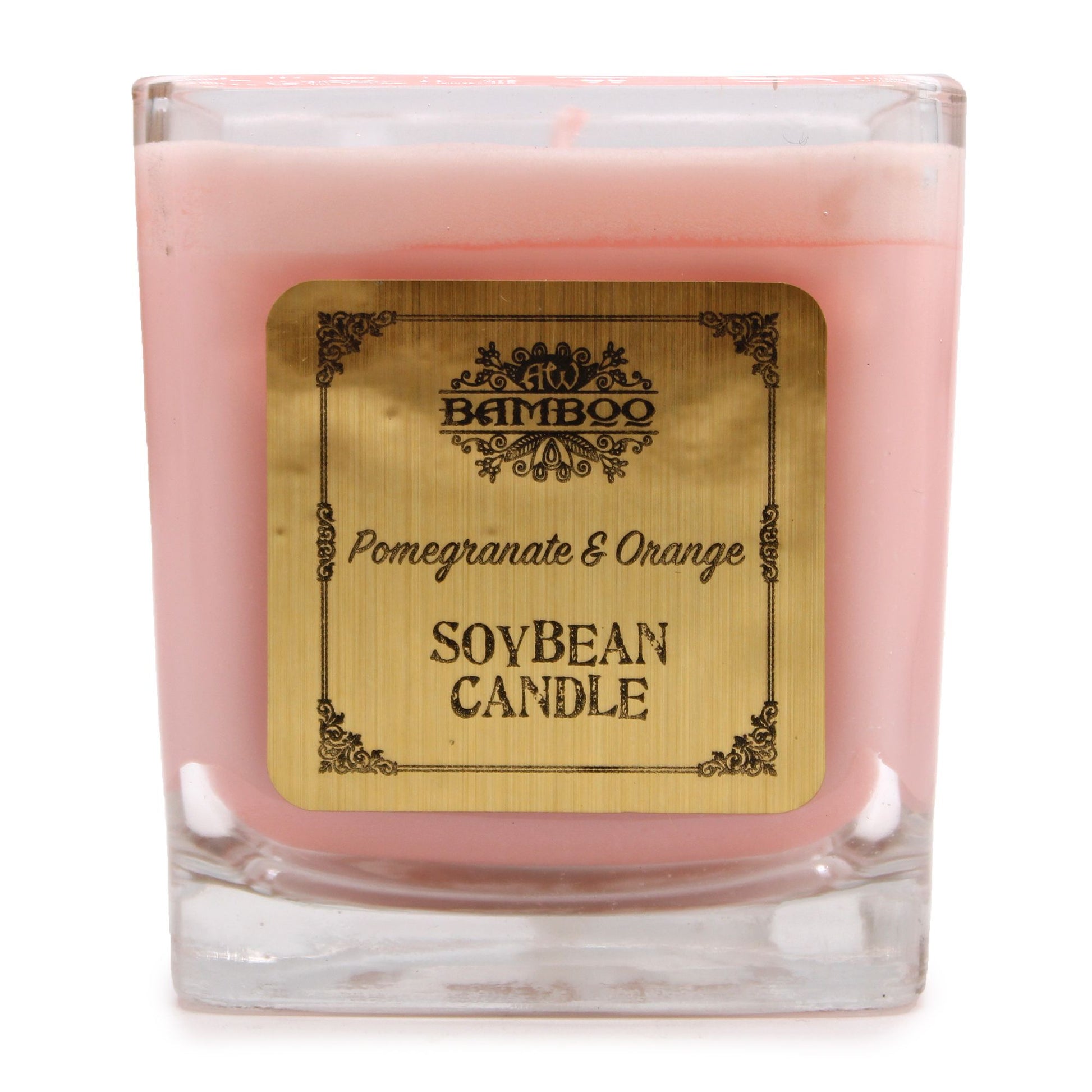 Orange & pomegranate soy wax candle