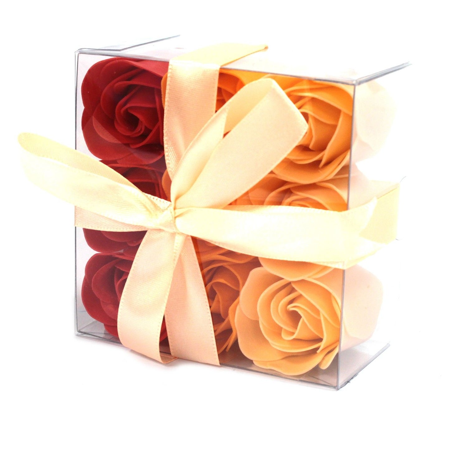 Set of 9 Flower Box - Peach Roses Soap Bar | Vegan, Handmade in UK product image