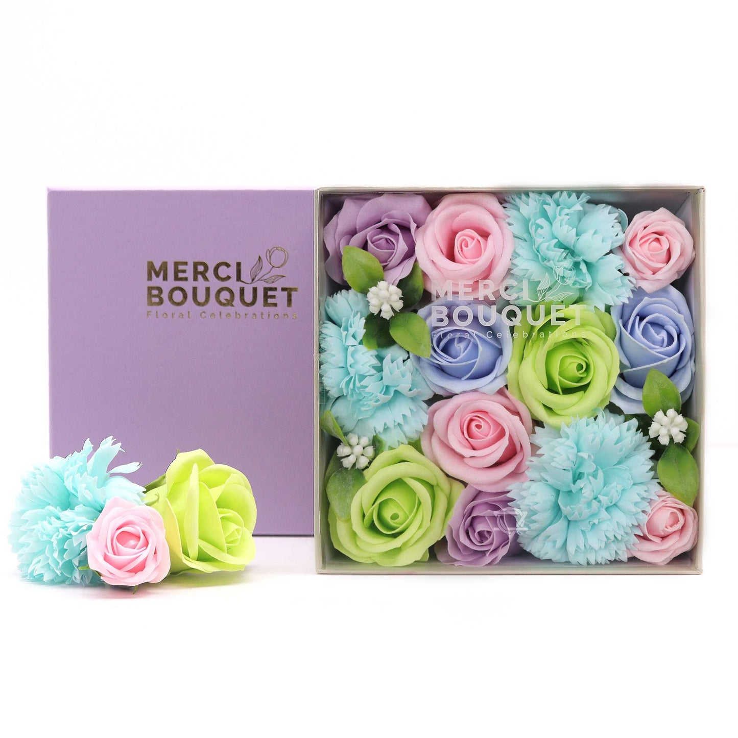 Square Box - Baby Blessings - Blues Soap Bar | Vegan, Handmade in UK product image