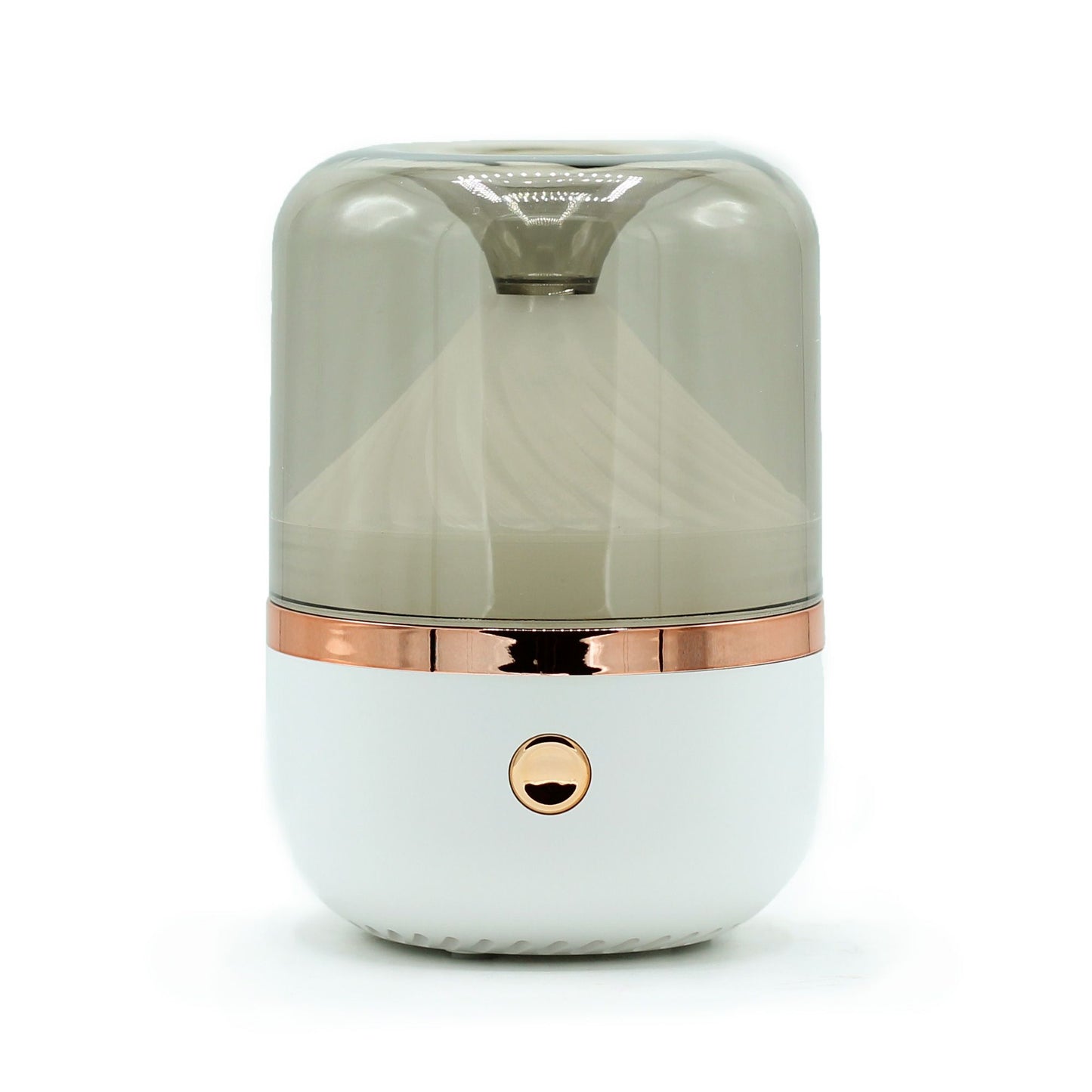 Ultrasonic Aroma Diffuser | Urban Aroma Diffuser White & Bronze- USB - Colour Change – USB, Colour‑Change Light on bedside table with essential oils