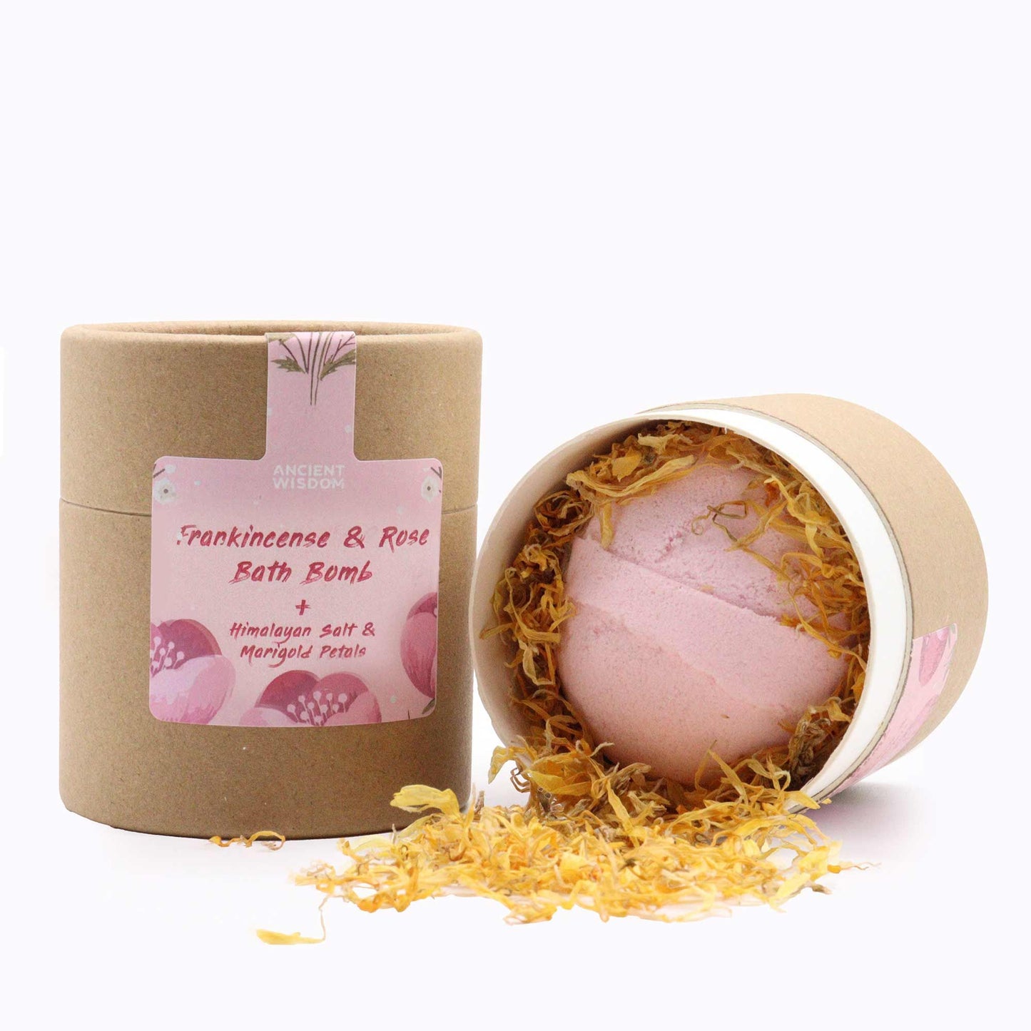 Essential Oil Bath Bomb | Blooming Pink Bliss dissolving in a warm bath