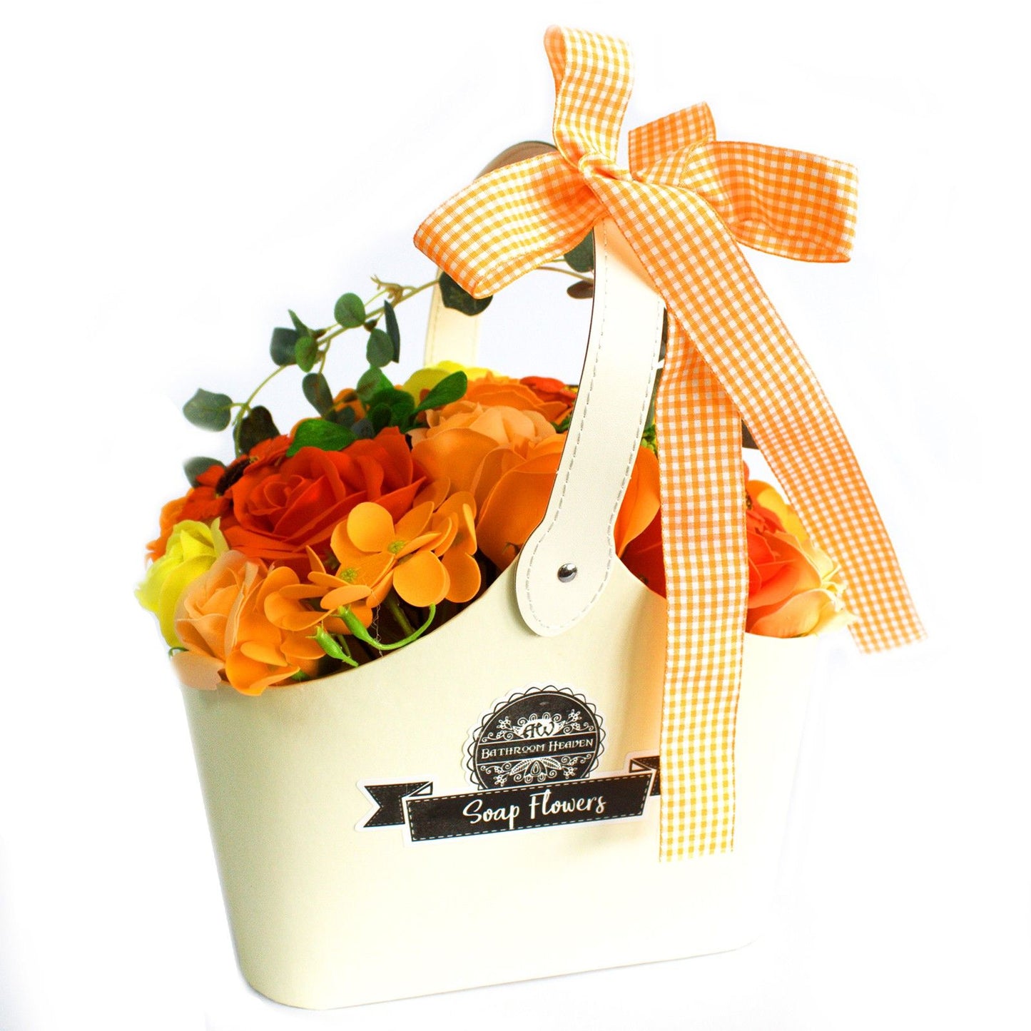 Basket Flower Bouquet - Orange Soap Bar | Vegan, Handmade in UK product image