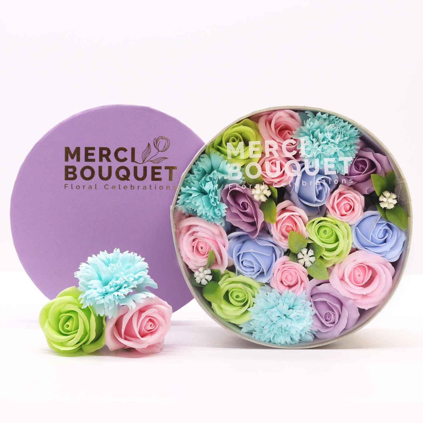 Round Box - Baby Blessings - Blues Soap Bar | Vegan, Handmade in UK product image