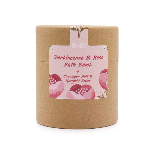 Essential Oil Bath Bomb | Blooming Pink Bliss dissolving in a warm bath