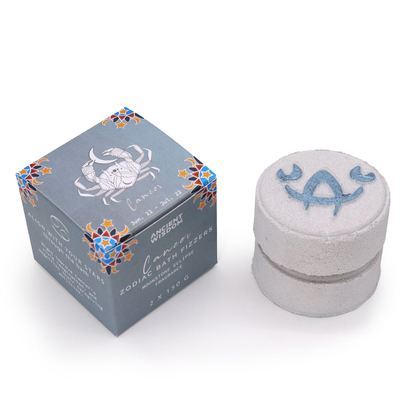 Set of Zodiac Bath Fizzers with Horoscope - Cancer