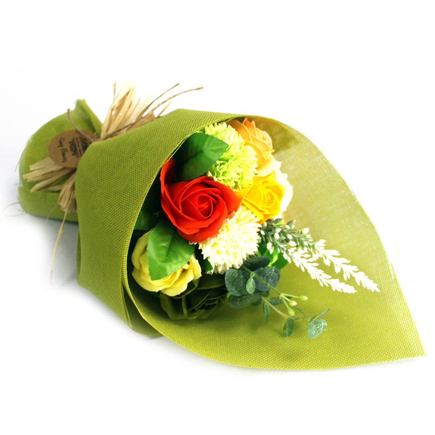Green& Yellow Standing Flower Bouquet - Special Soap Bar | Vegan, Handmade in UK product image