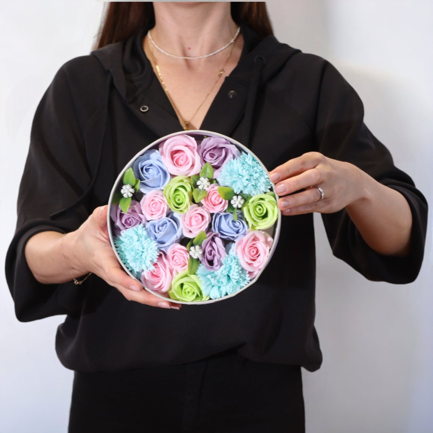 Round Box - Baby Blessings - Blues Soap Bar | Vegan, Handmade in UK product image