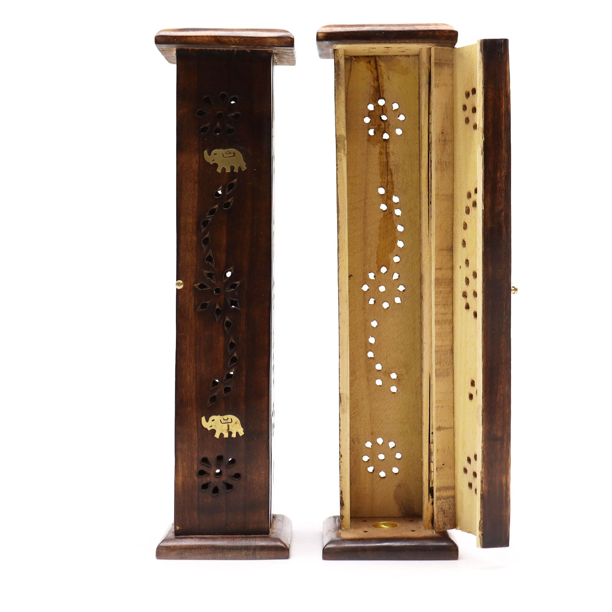 Mango Wood Incense Holder – Tower | Mango Wood, Ash Catcher, Heat-Safe