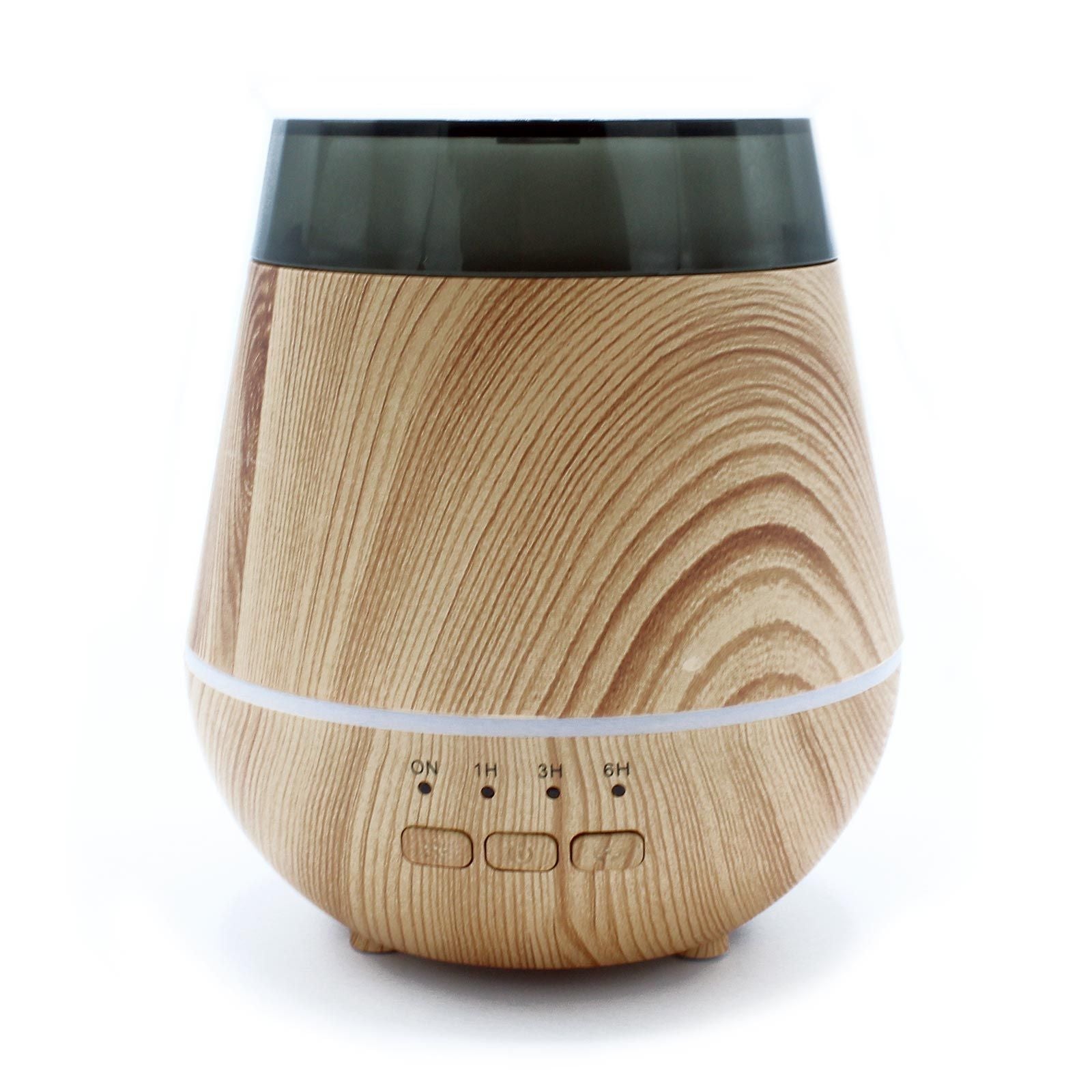 Ultrasonic Aroma Diffuser | Helsinki Atomiser - USB - Colour Change - Timer – USB, Colour‑Change Light, Timer on bedside table with essential oils