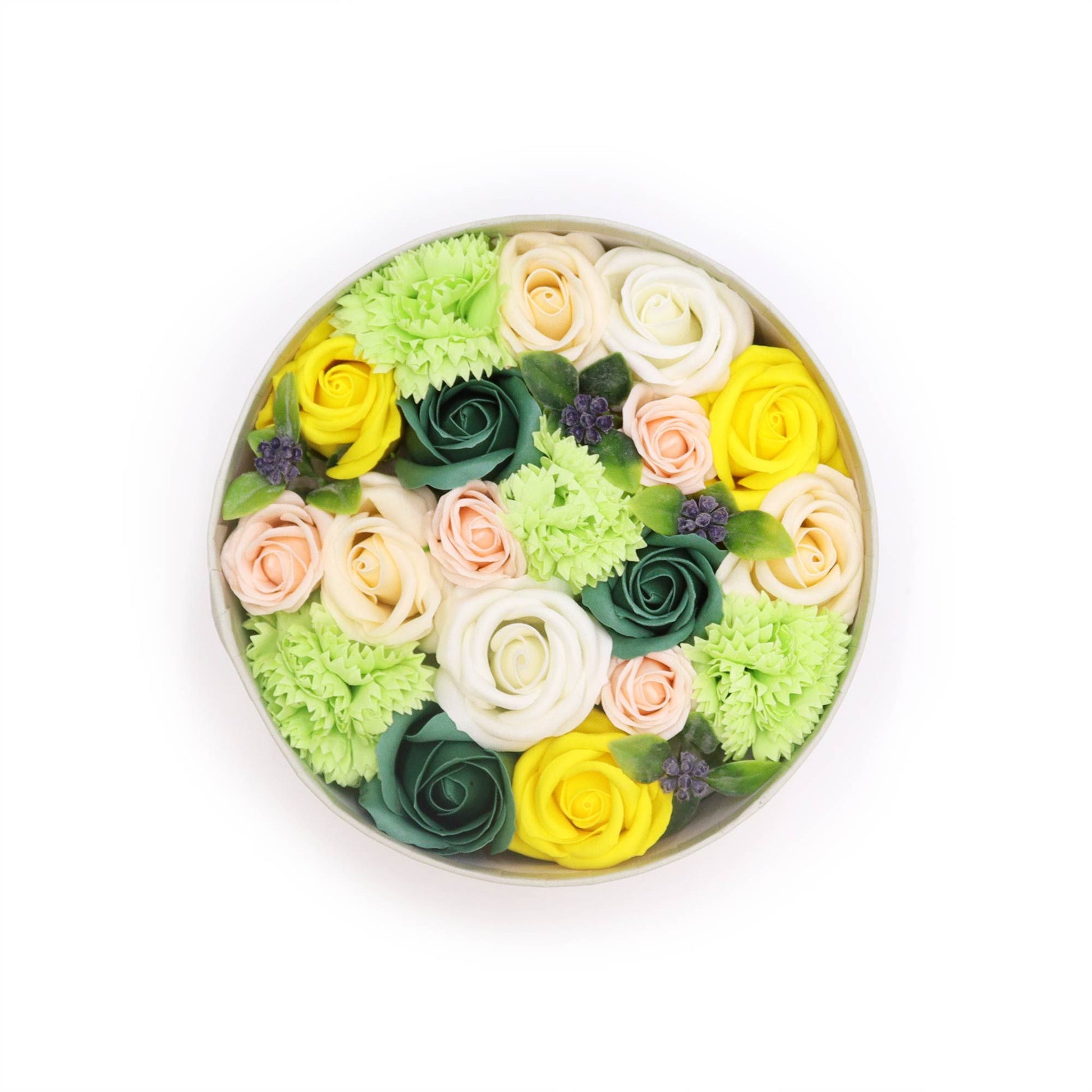 Round Box - Spring Celibrations - Yellow & Greens Soap Bar | Vegan, Handmade in UK product image