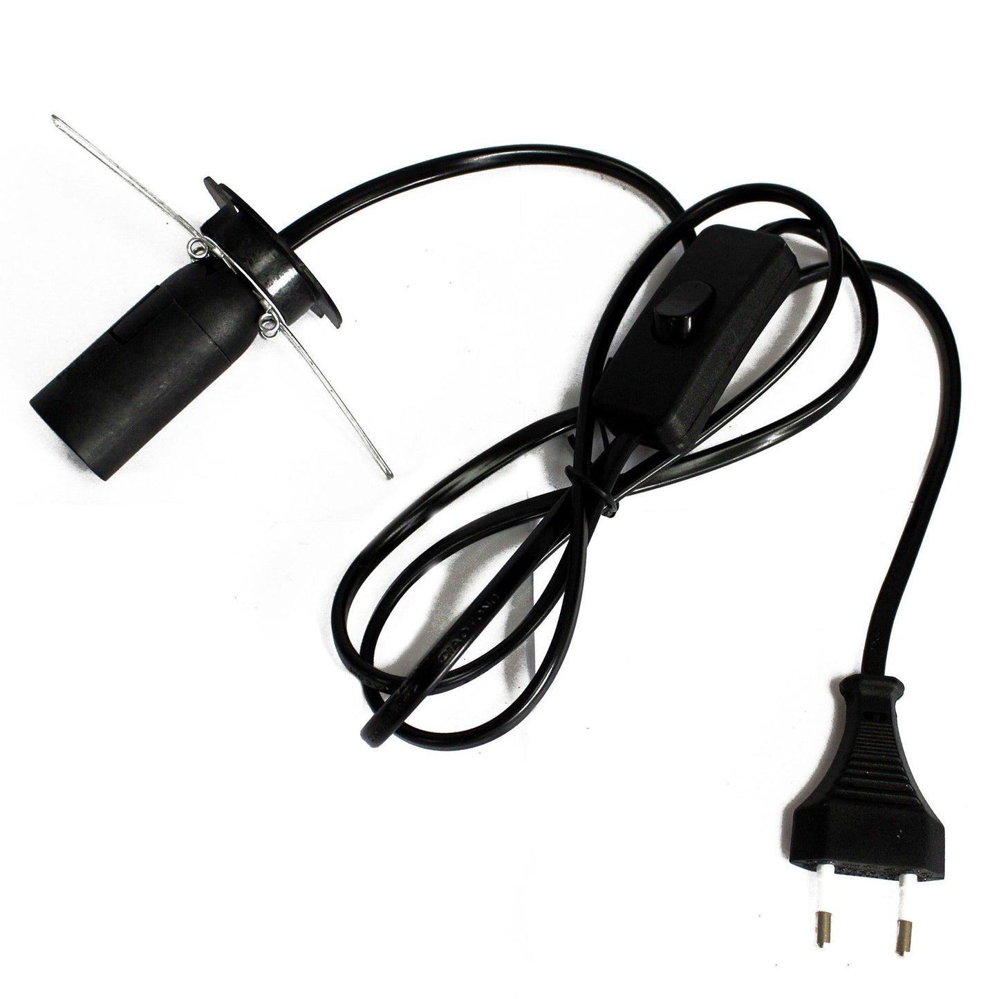 Salt Lamp Fittings - EU glowing amber on bedside table