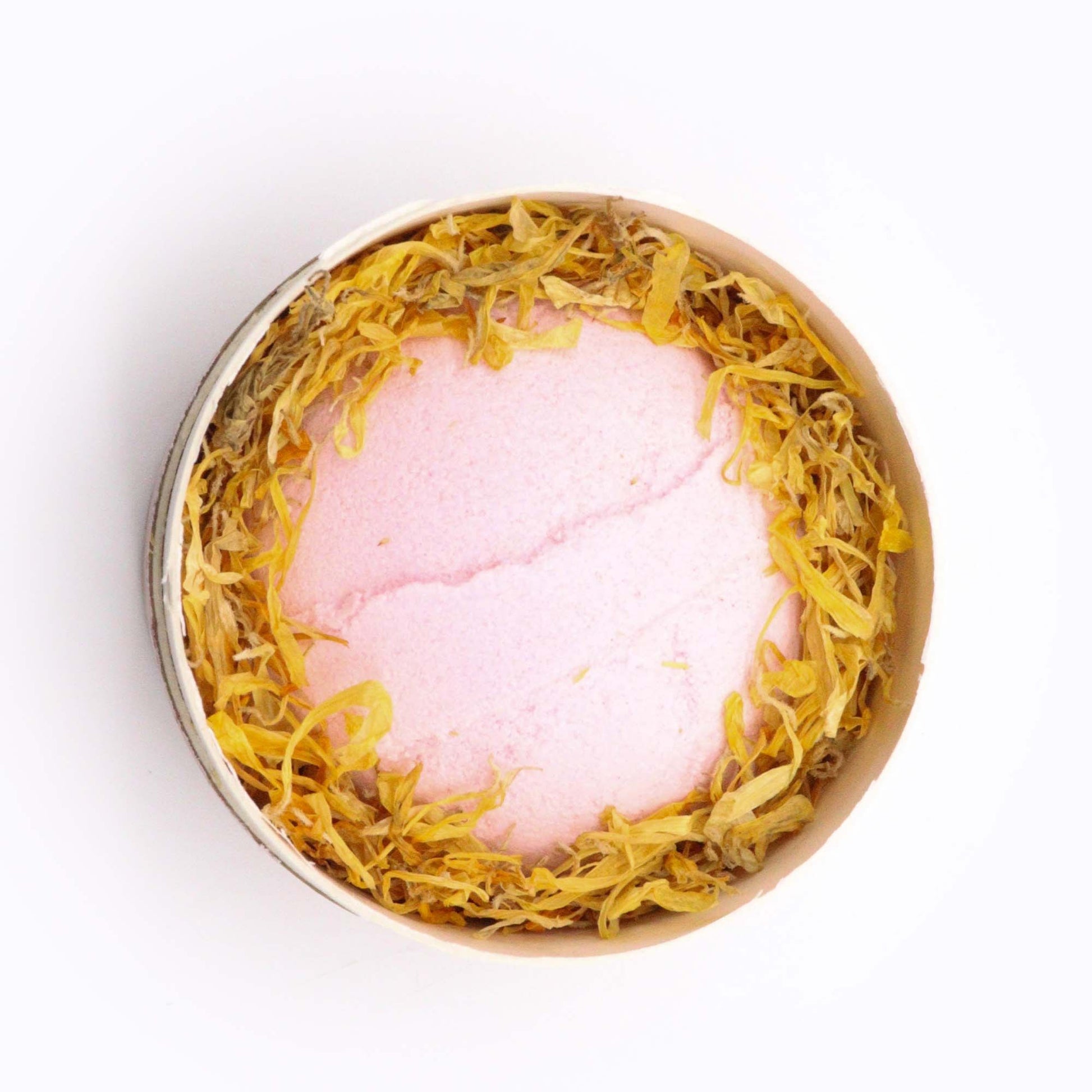 Essential Oil Bath Bomb | Blooming Pink Bliss dissolving in a warm bath