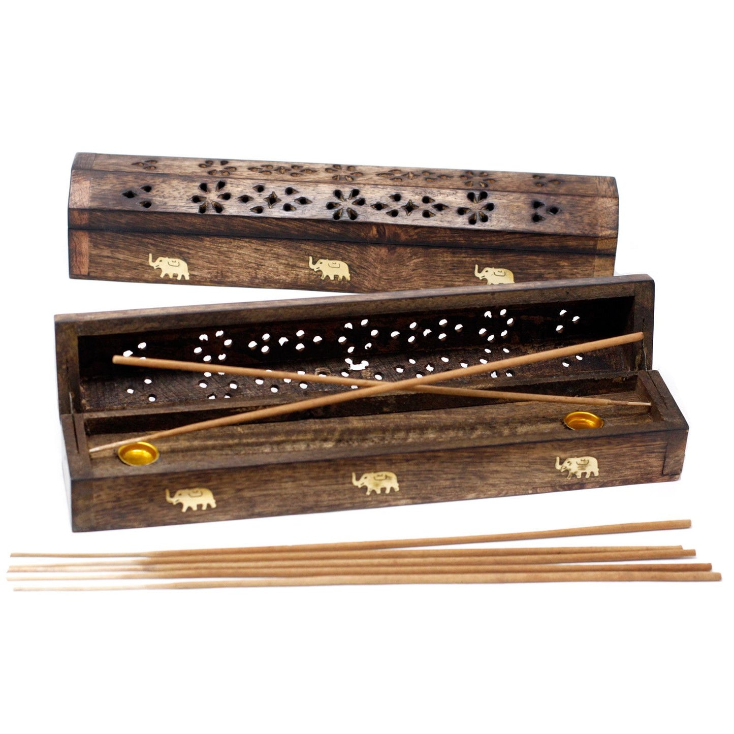 Mango Wood Incense Holder – Box | Mango Wood, Ash Catcher, Heat-Safe