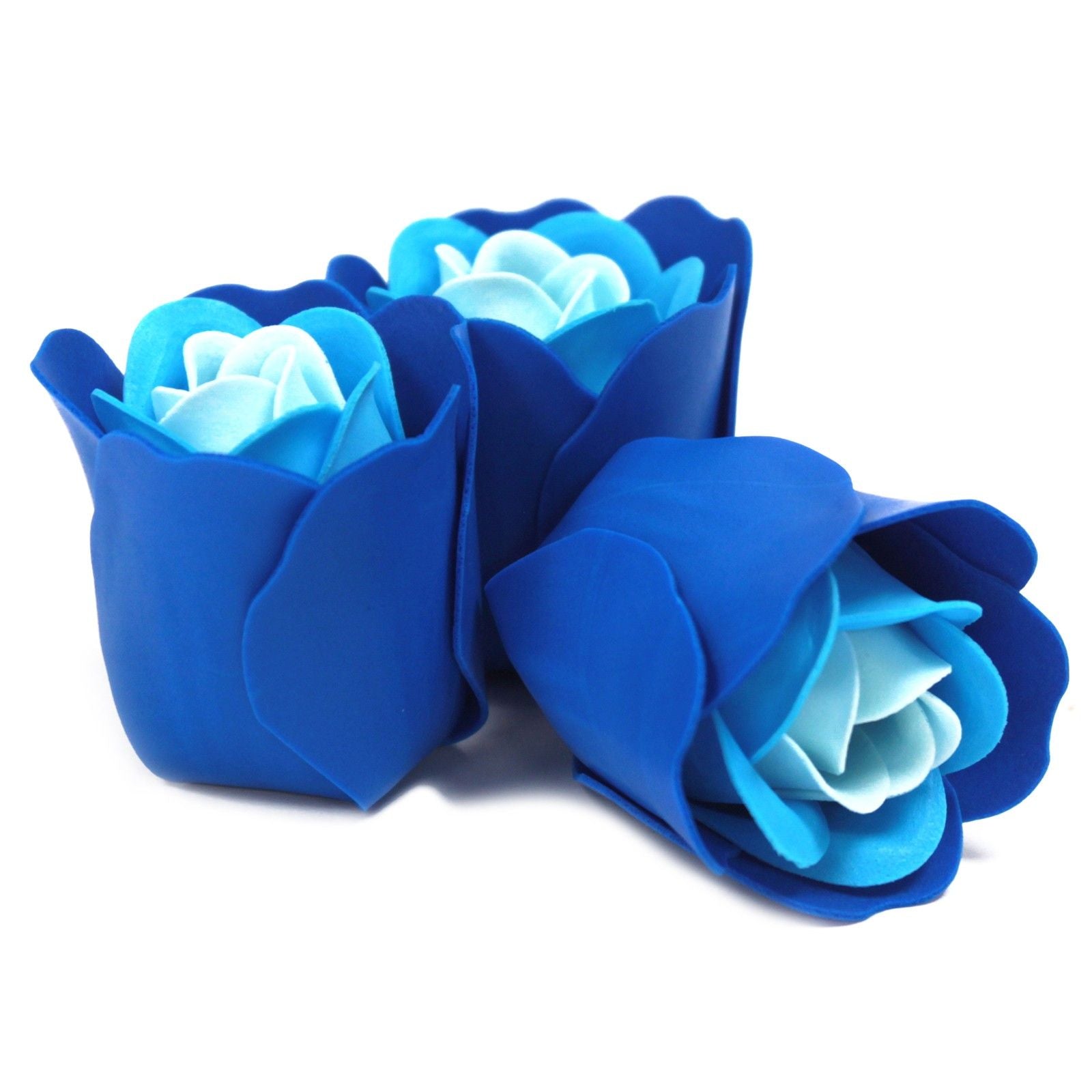 Set of 3 Flower Heart Box - Blue Wedding Roses Soap Bar | Vegan, Handmade in UK product image