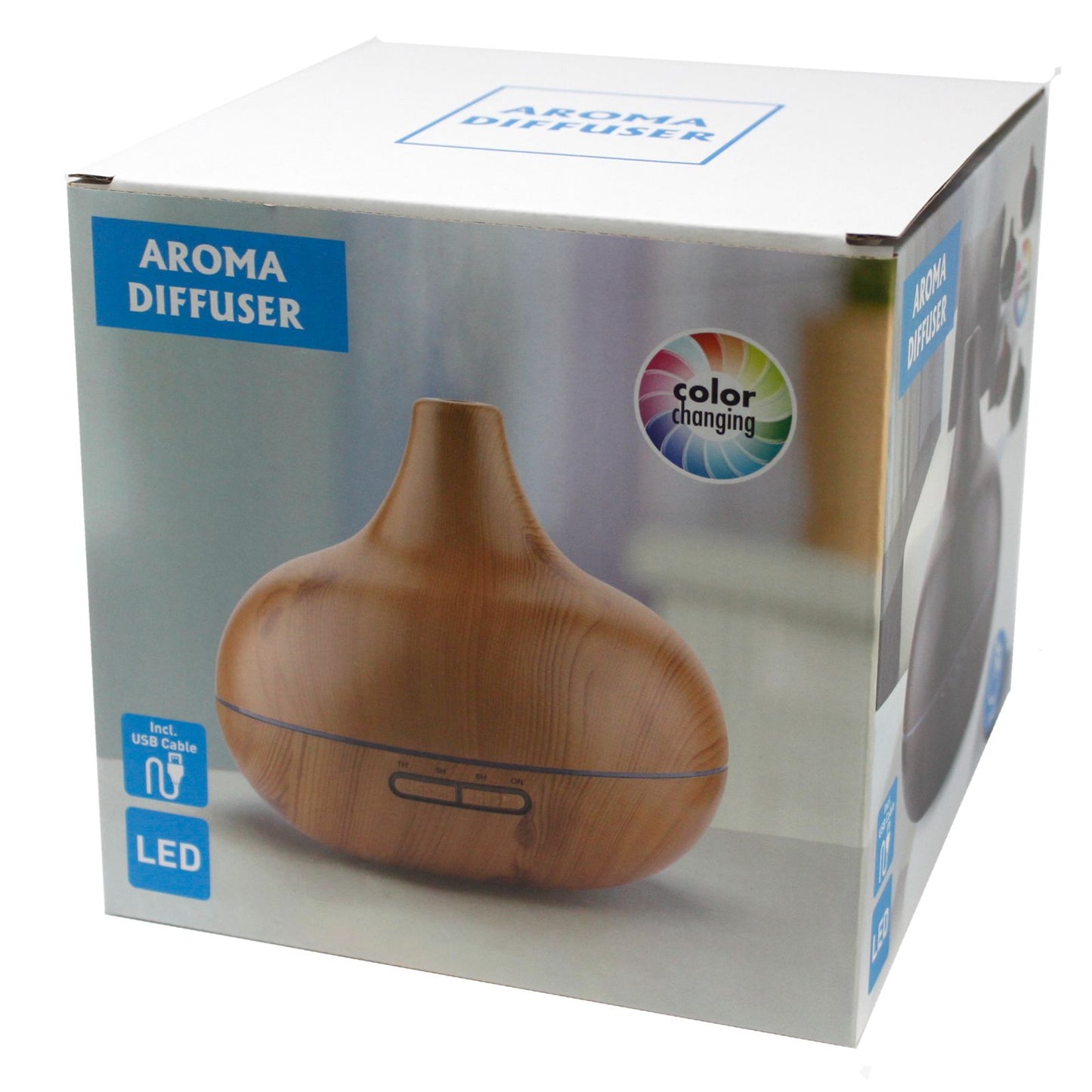 Ultrasonic Aroma Diffuser | Santorini Atomiser - Shell Effect - USB - Colour Change - Timer – USB, Colour‑Change Light, Timer
