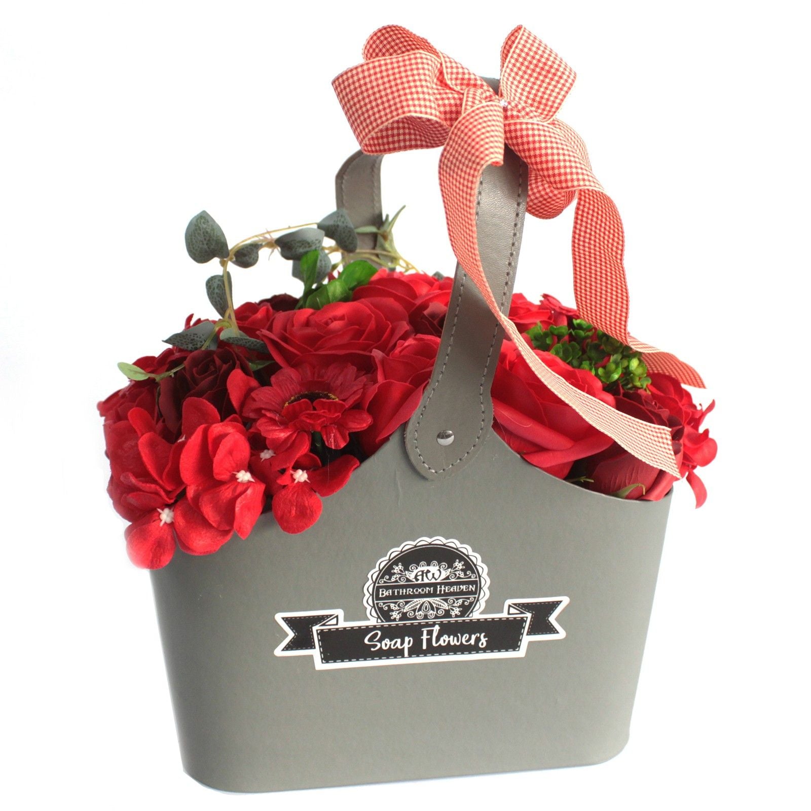 Basket Flower Bouquet - Red Soap Bar | Vegan, Handmade in UK product image
