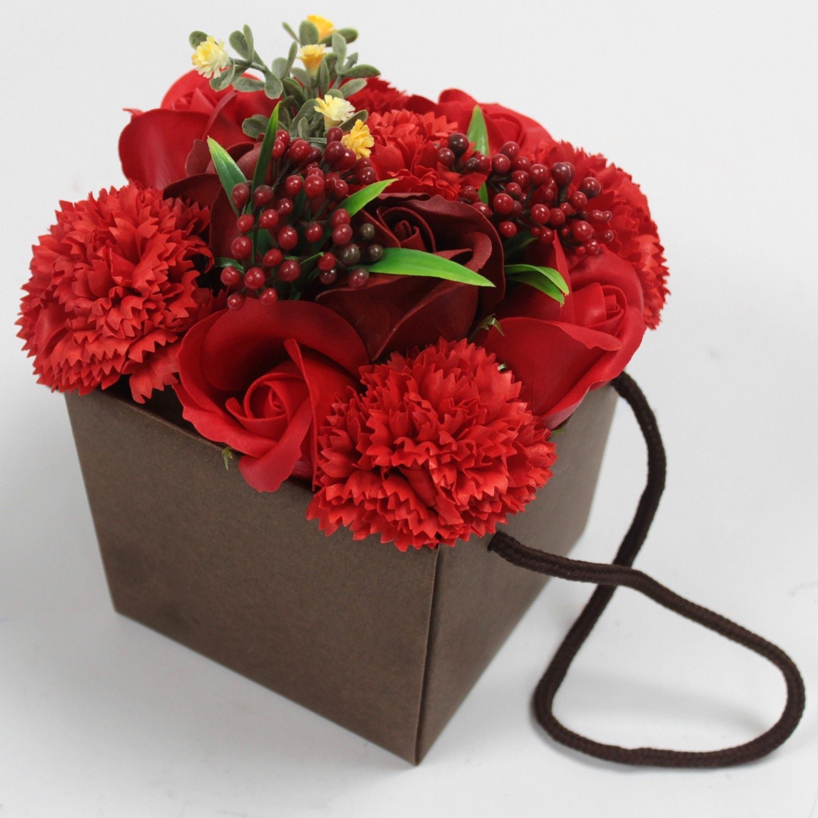 Soap Flower Bouquet - Red Rose & Carnation product image