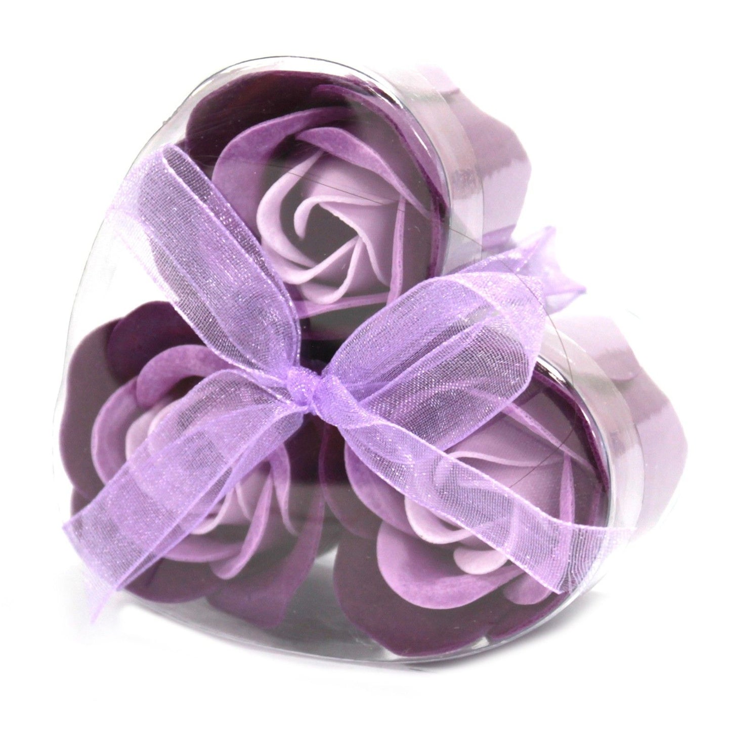 Set of 3 Flower Heart Box - Lavender Roses Soap Bar | Vegan, Handmade in UK product image