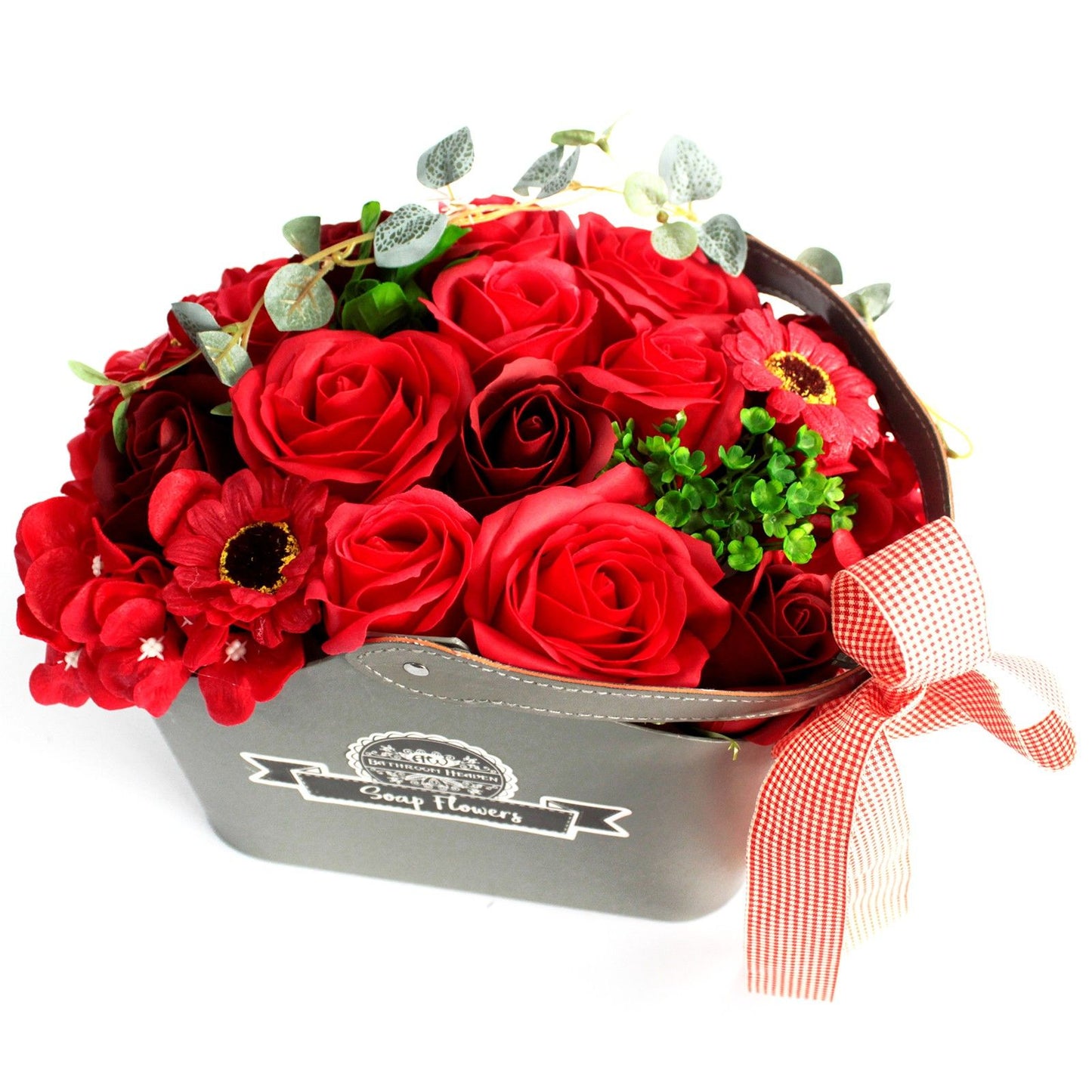 Basket Flower Bouquet - Red Soap Bar | Vegan, Handmade in UK product image