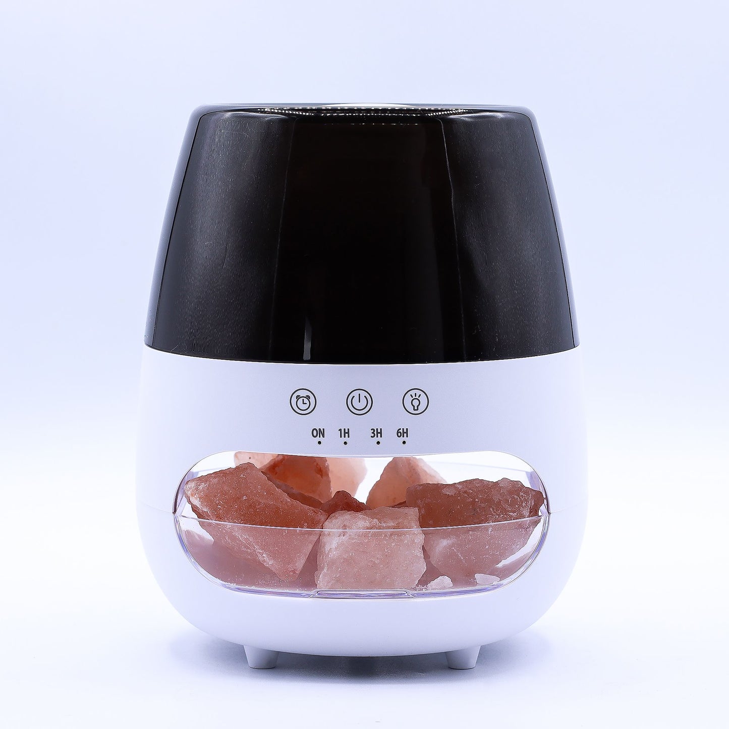 Ultrasonic Aroma Diffuser | Salt Stone Flame Effect Aroma Diffuser - White USB - Colour Change and Timer – USB, Colour‑Change Light, Timer, Flame Effect, Himalayan Salt Chamber