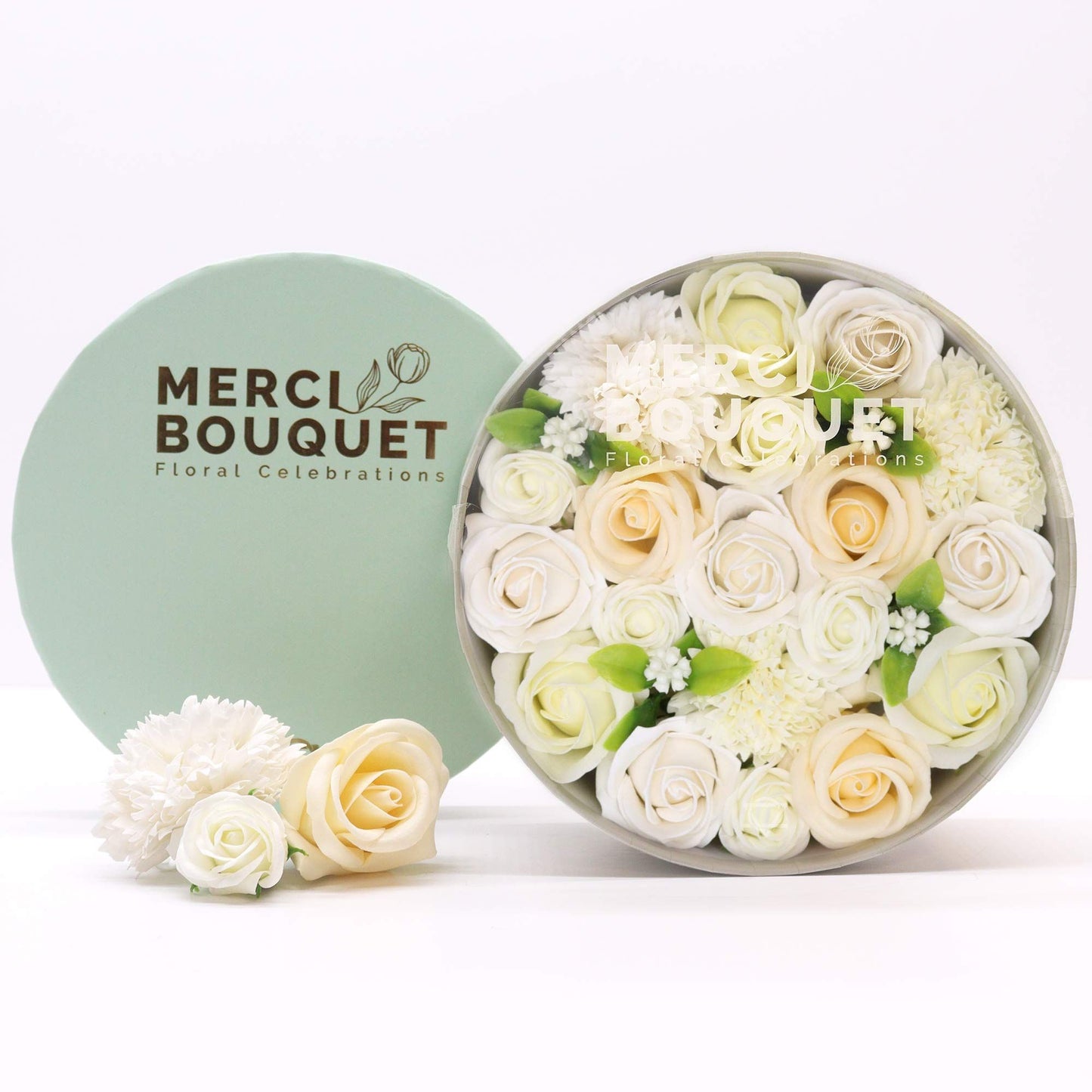 Round Box - Wedding Blessings - White & Ivory Soap Bar | Vegan, Handmade in UK product image