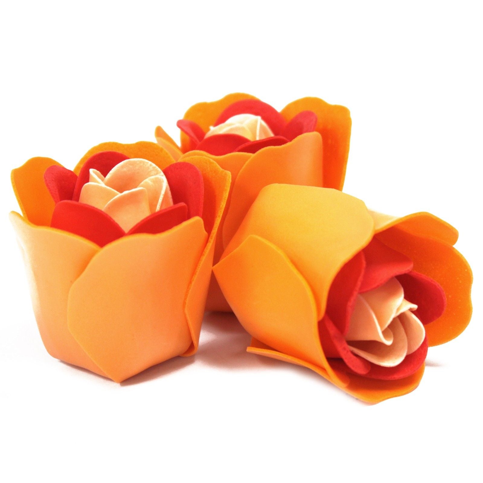 Set of 3 Flower Heart Box - Peach Roses Soap Bar | Vegan, Handmade in UK product image